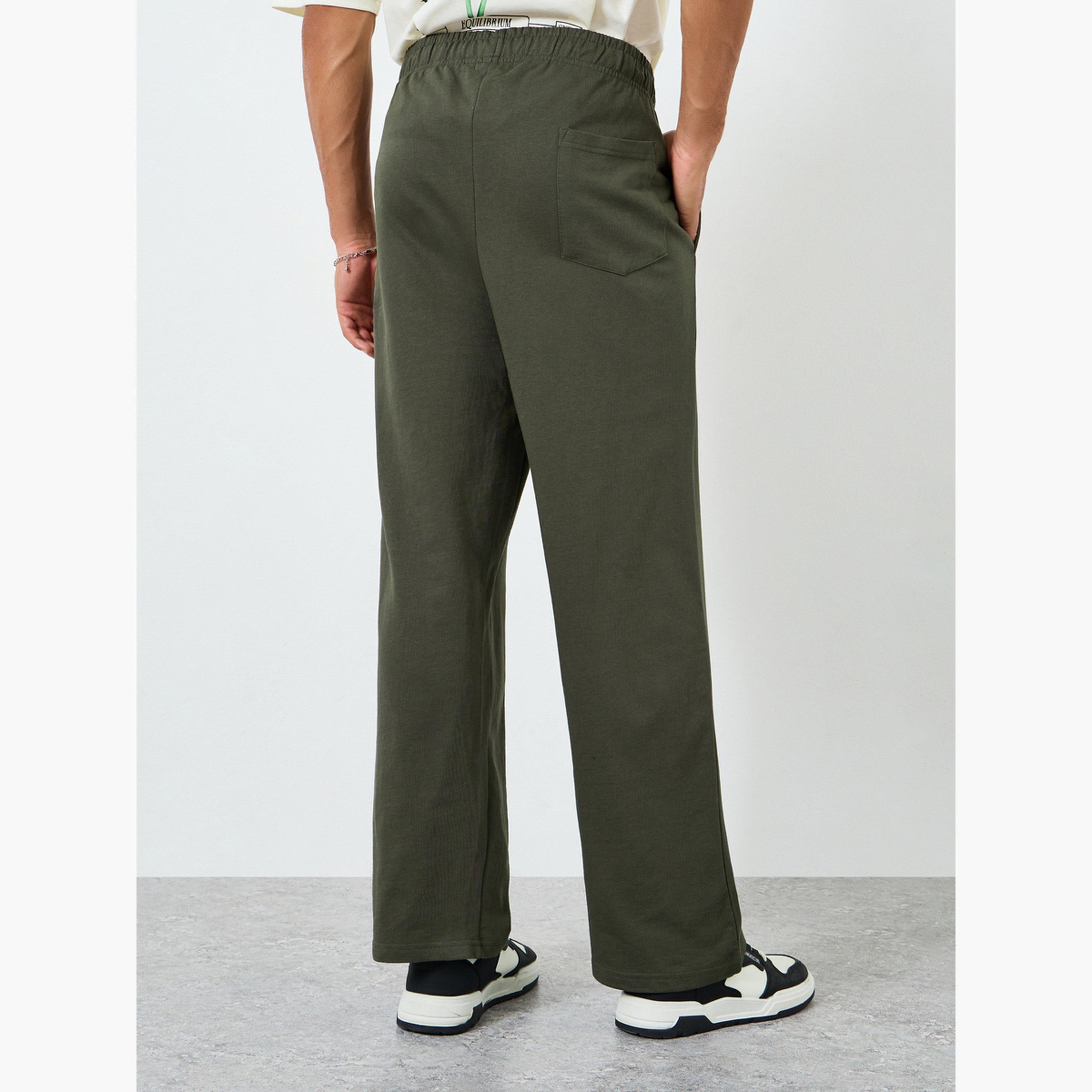 Styli Men Olive Green Relaxed Fit Joggers-men-clothing-bottoms-joggers-image-4