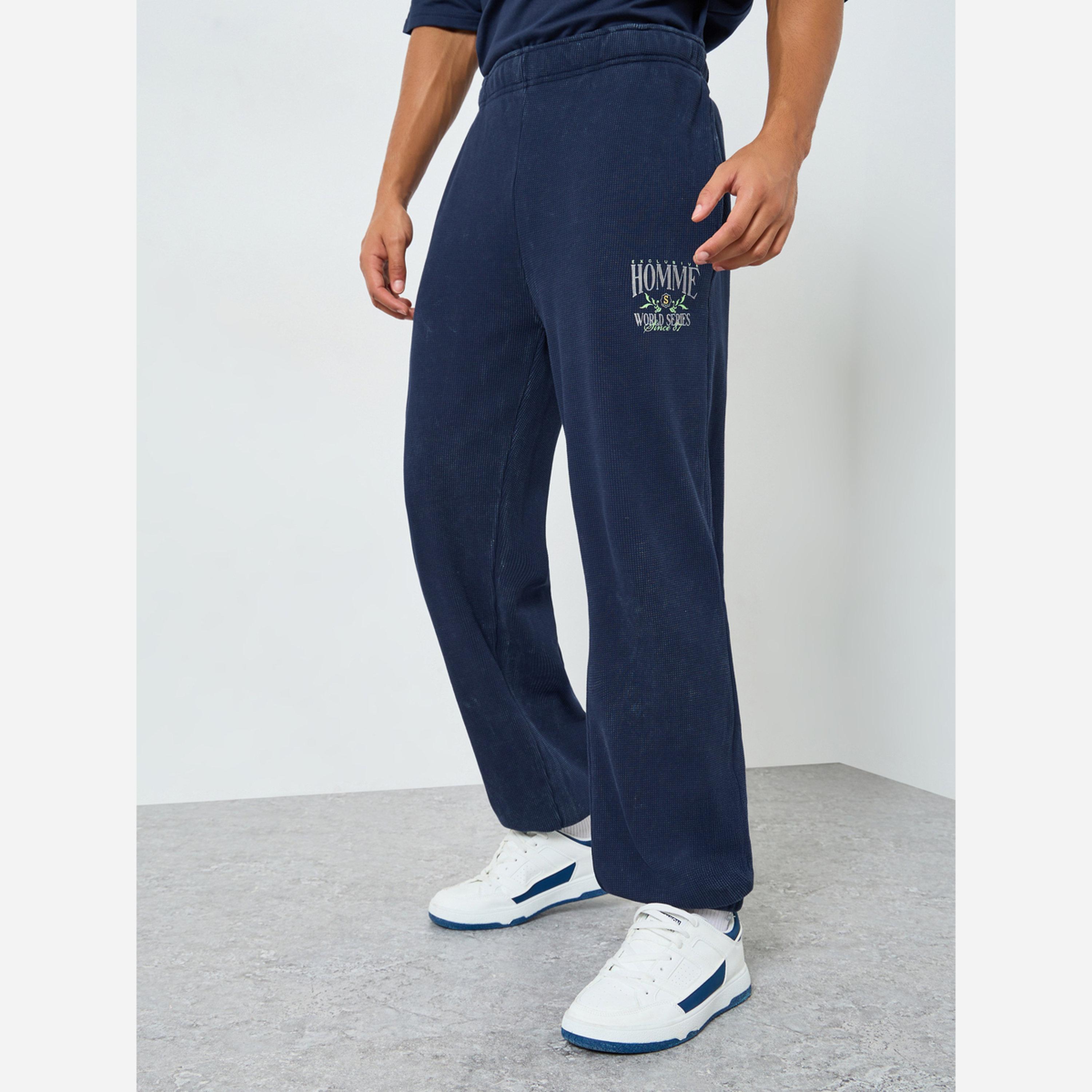 ستايلي - بنطال رياضي رجالي نسيج بارز-men-clothing-bottoms-joggers-image-1
