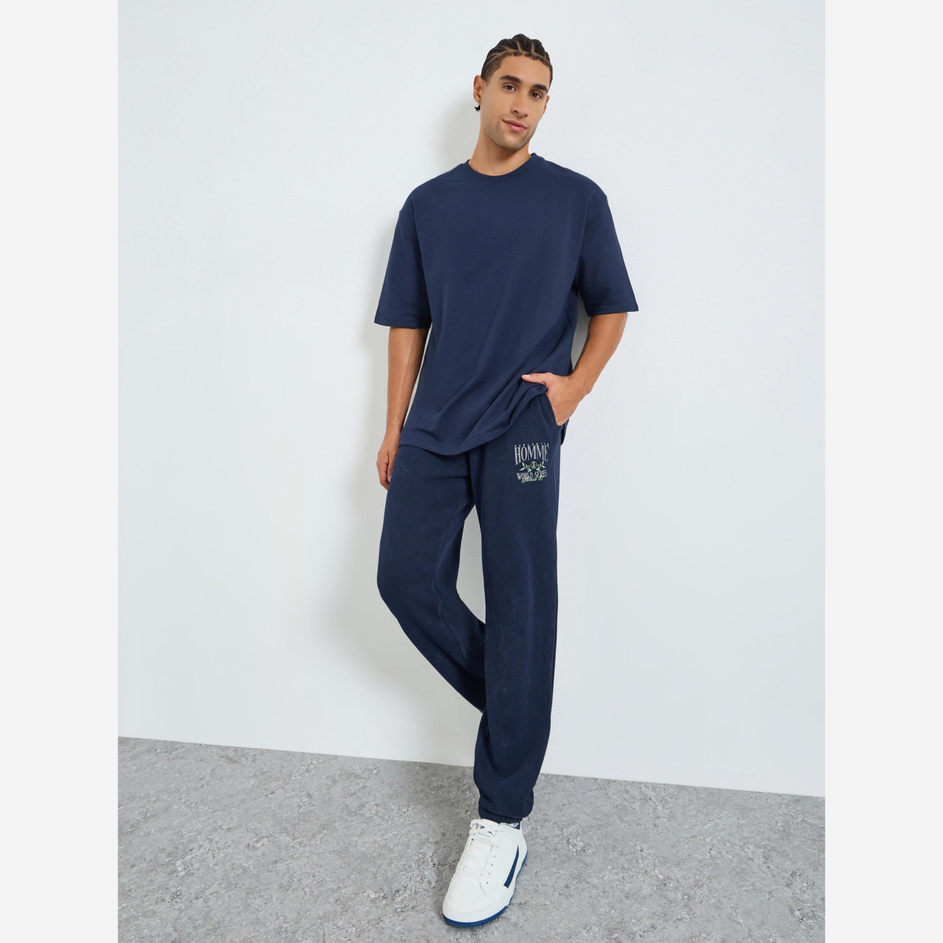 ستايلي - بنطال رياضي رجالي نسيج بارز-men-clothing-bottoms-joggers-image-2