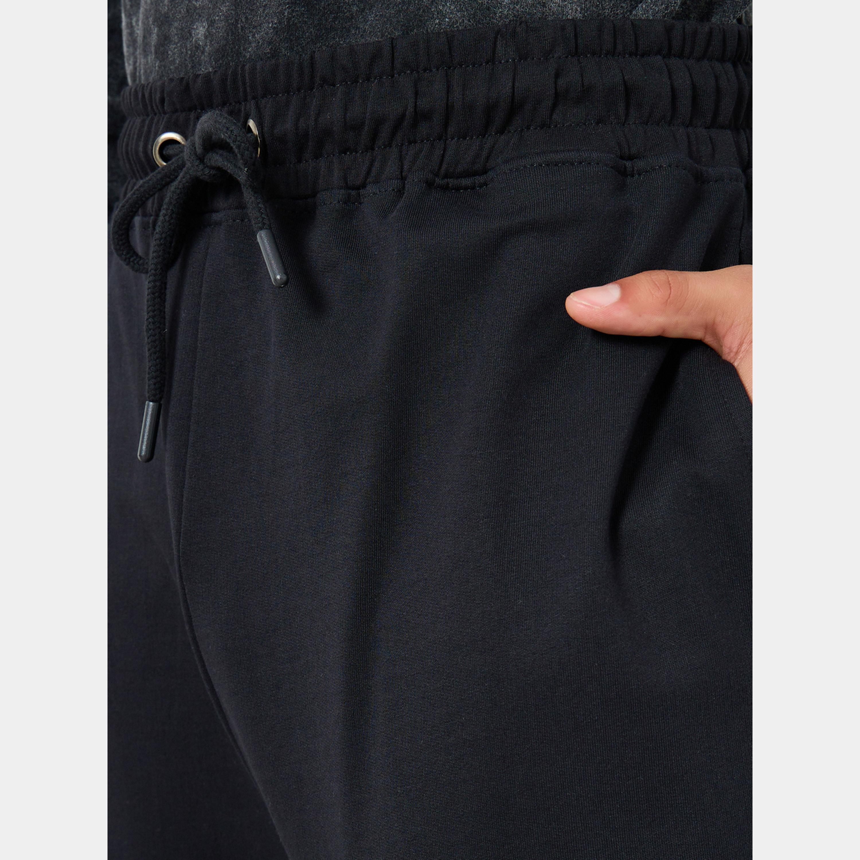 Styli Men Black Brooklyn Slogan Joggers-men-clothing-bottoms-joggers-image-3