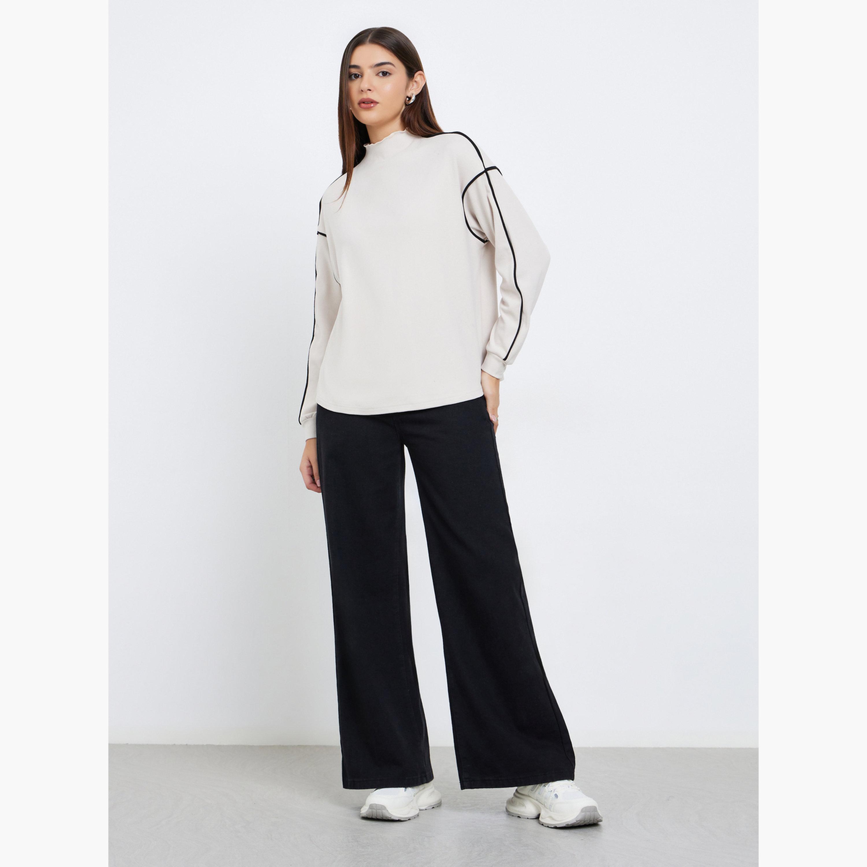 ستايلي - سويت شيرت بيج حجم كبير بتفاصيل مزخرفة-women-winterwear-hoodiesandsweatshirts-sweatshirts-image-2