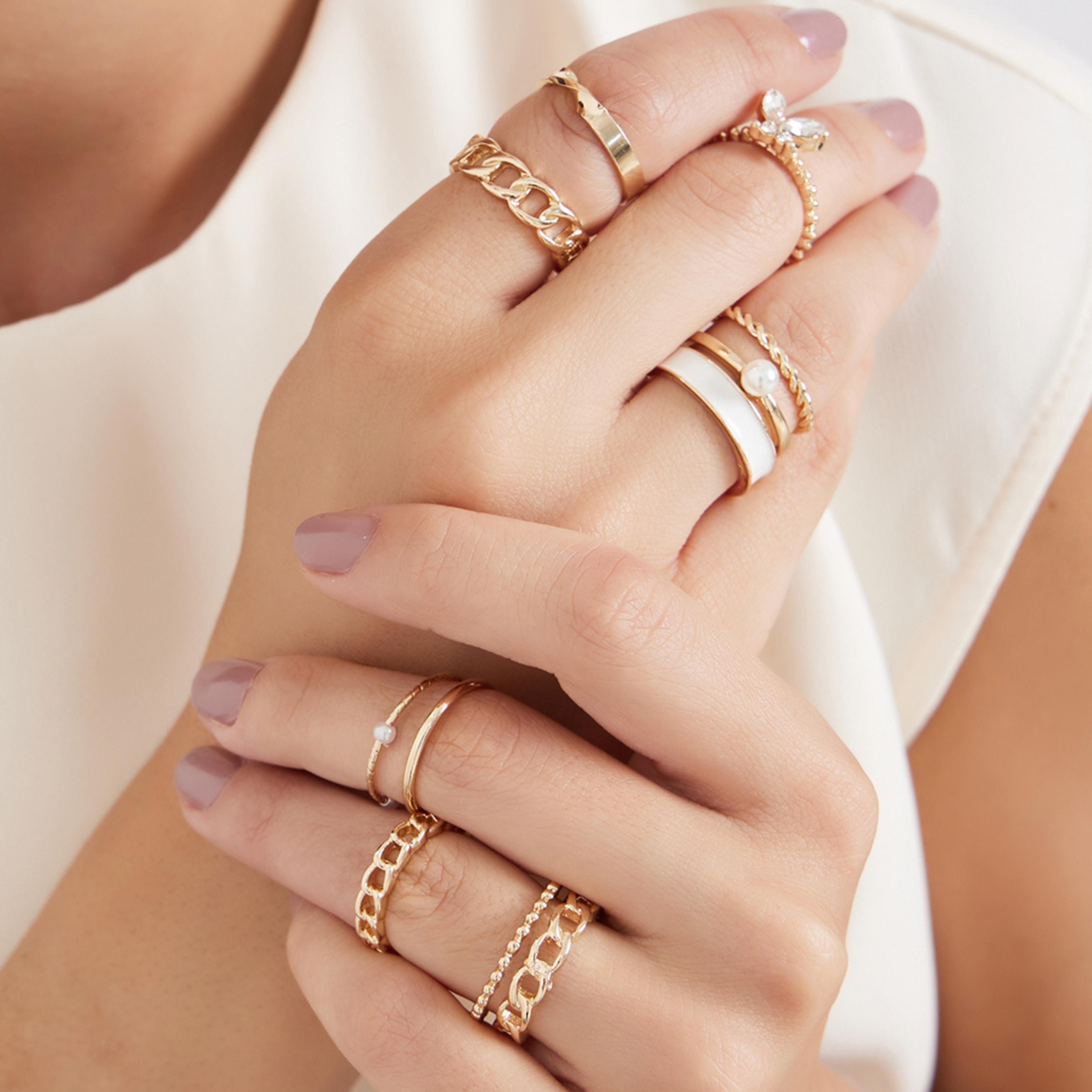 Styli Set of 10 - Assorted Casual Rings-women-watchesandjewellery-jewellery-rings-image-2