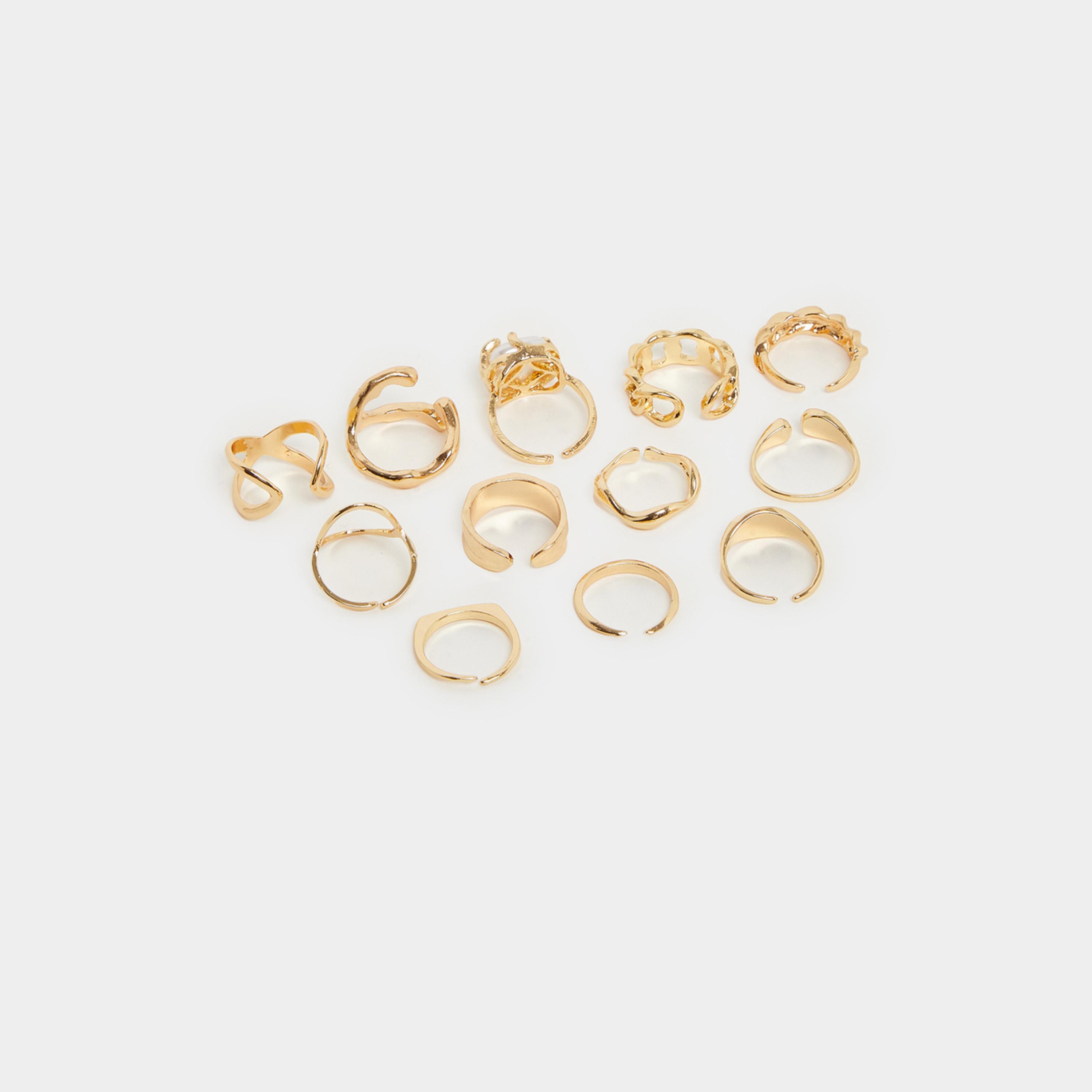Styli Set of 12- Gold Tone Rings-women-watchesandjewellery-jewellery-rings-image-2