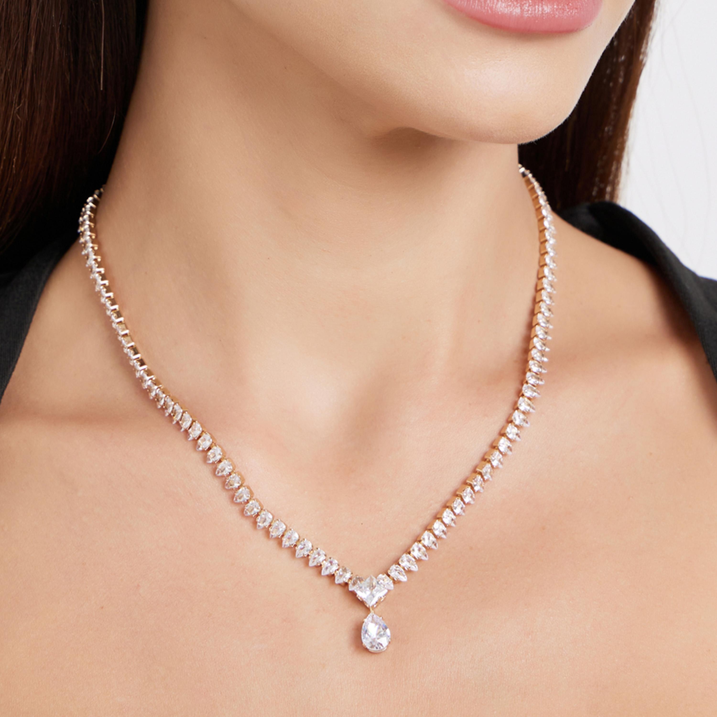 ستايلي - طقم مجوهرات مزخرف من قلادة وأقراط-women-watchesandjewellery-jewellery-jewellerysets-image-2