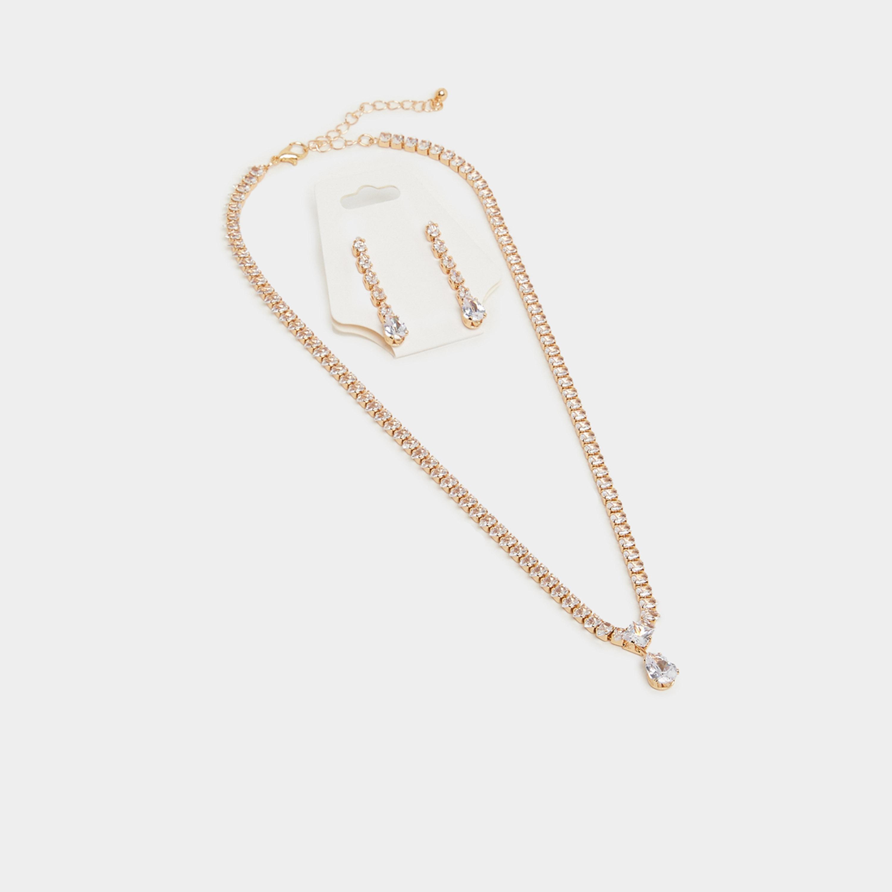 ستايلي - طقم مجوهرات مزخرف من قلادة وأقراط-women-watchesandjewellery-jewellery-jewellerysets-image-3