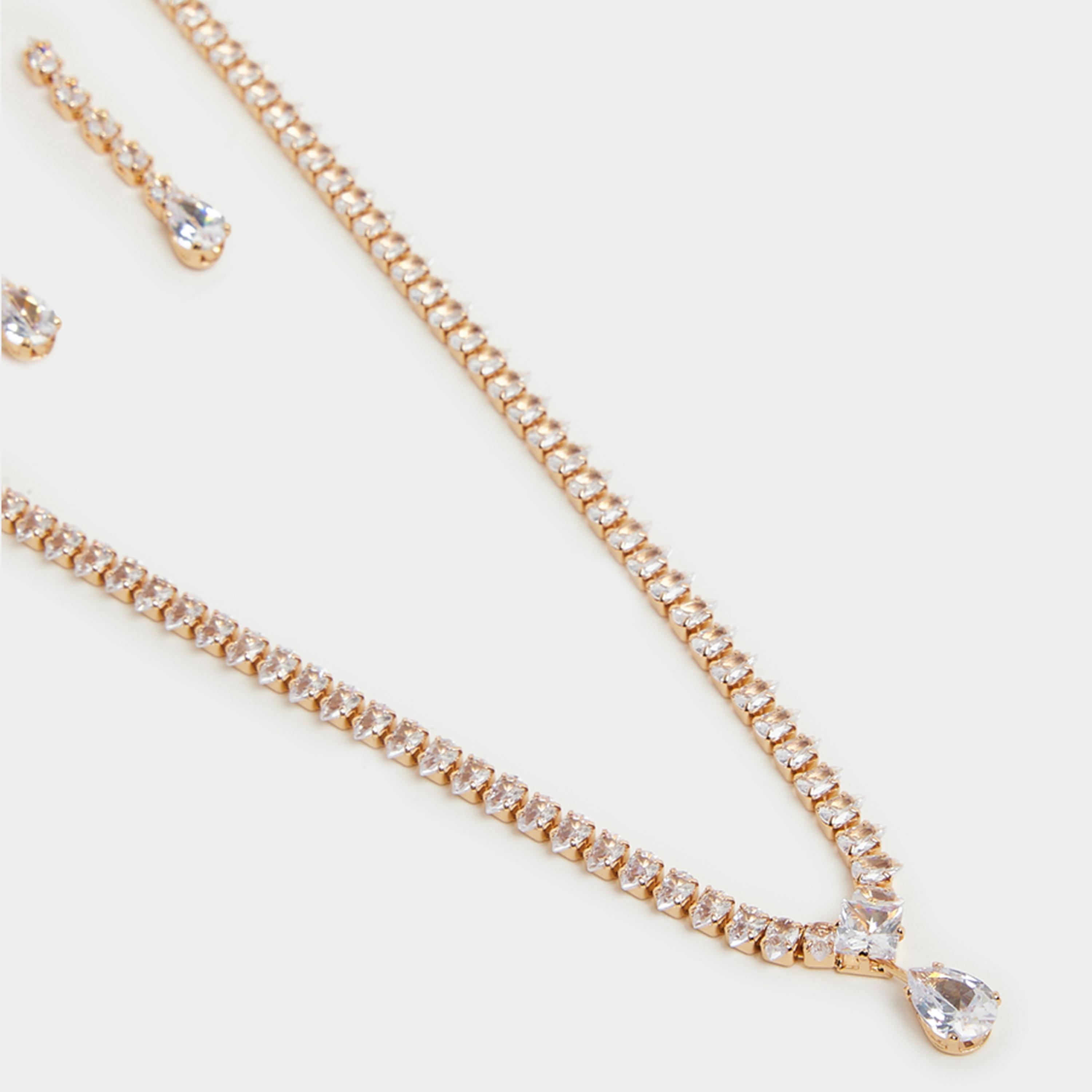 Styli Embellished Necklace and Earrings Jewelry Set-women-watchesandjewellery-jewellery-jewellerysets-image-4
