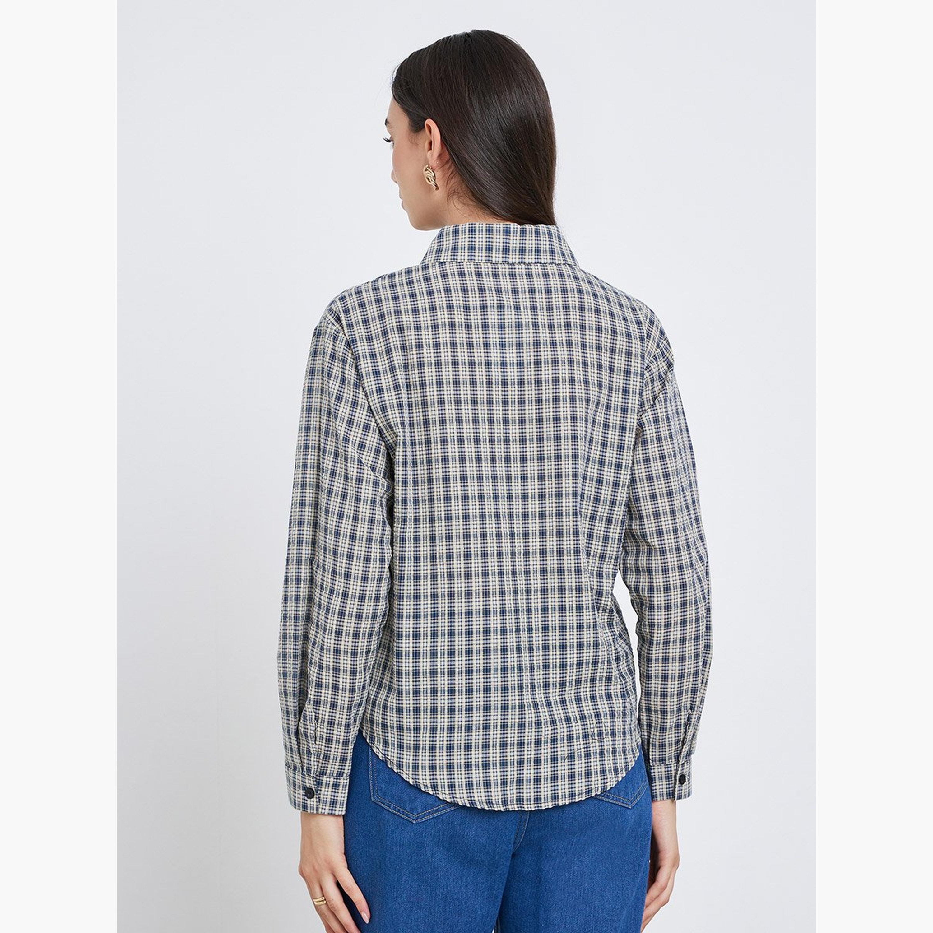 ستايلي - قميص متعدد الألوان بأكمام طويلة-women-clothing-shirtsandblouses-shirts-image-4