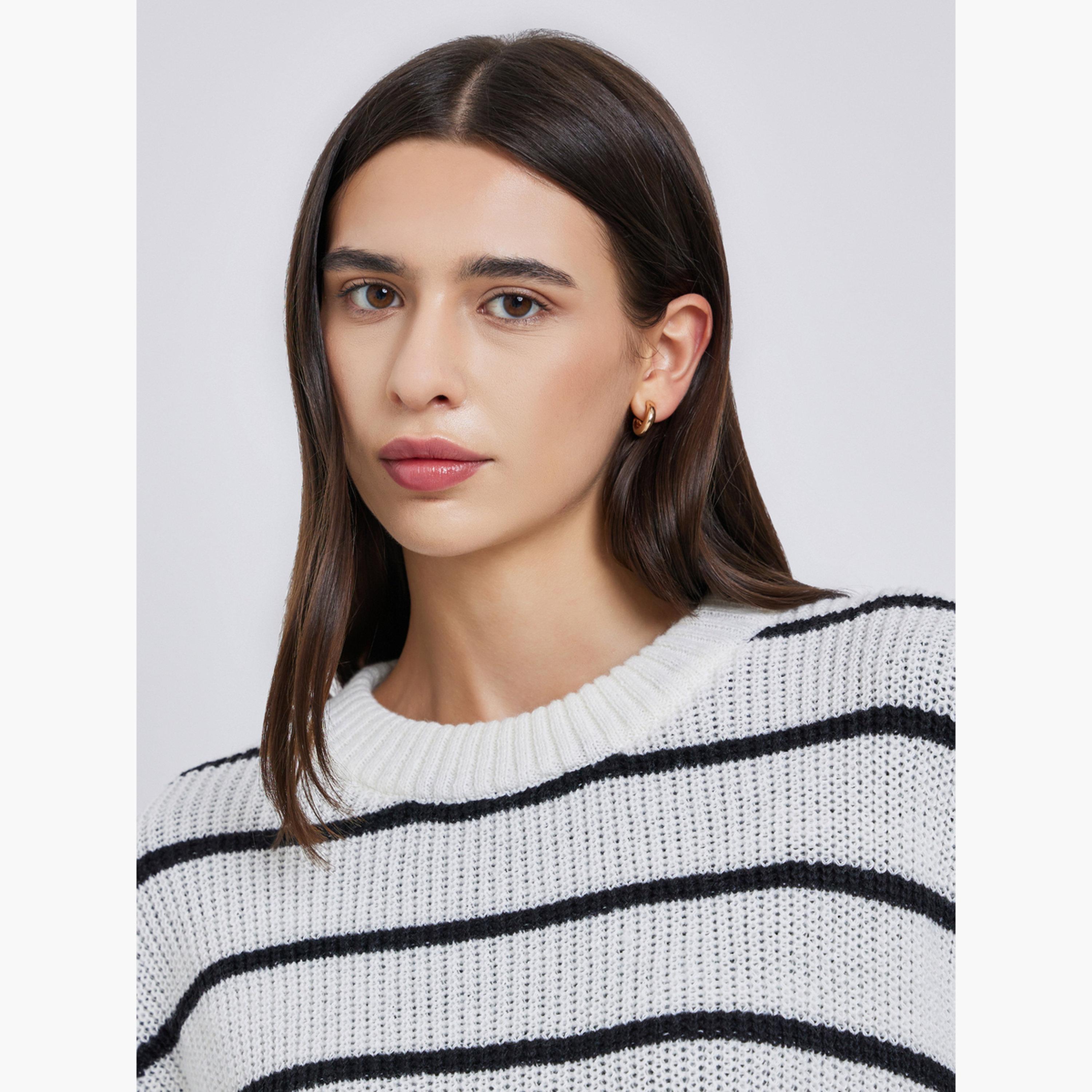 Styli Striped Knit Sleeveless Sweater-women-winterwear-cardigansandjumpers-jumpers-image-3