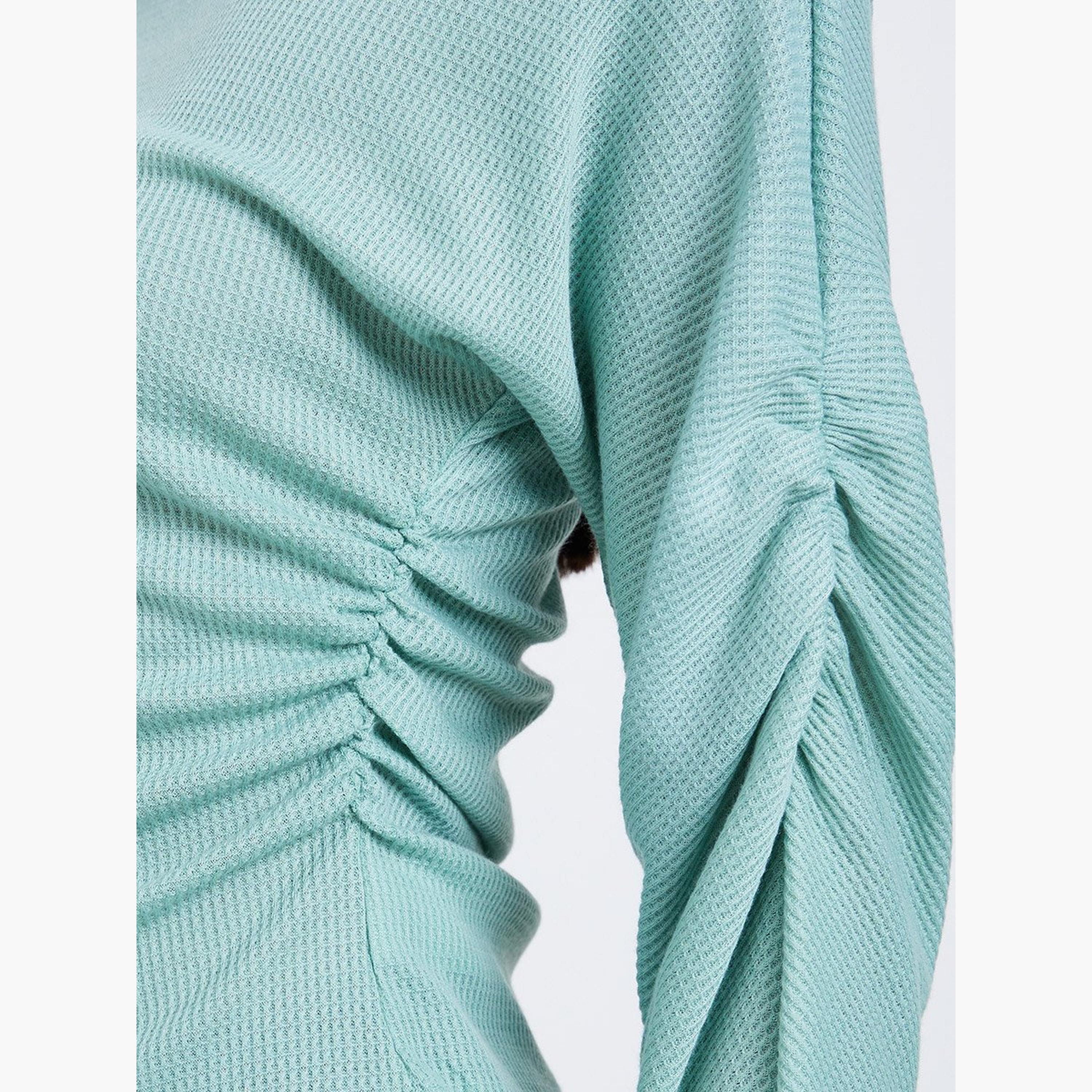 ستايلي - بلوزة خضراء نعناعية بأكمام طويلة-women-clothing-shirtsandblouses-blouses-image-4