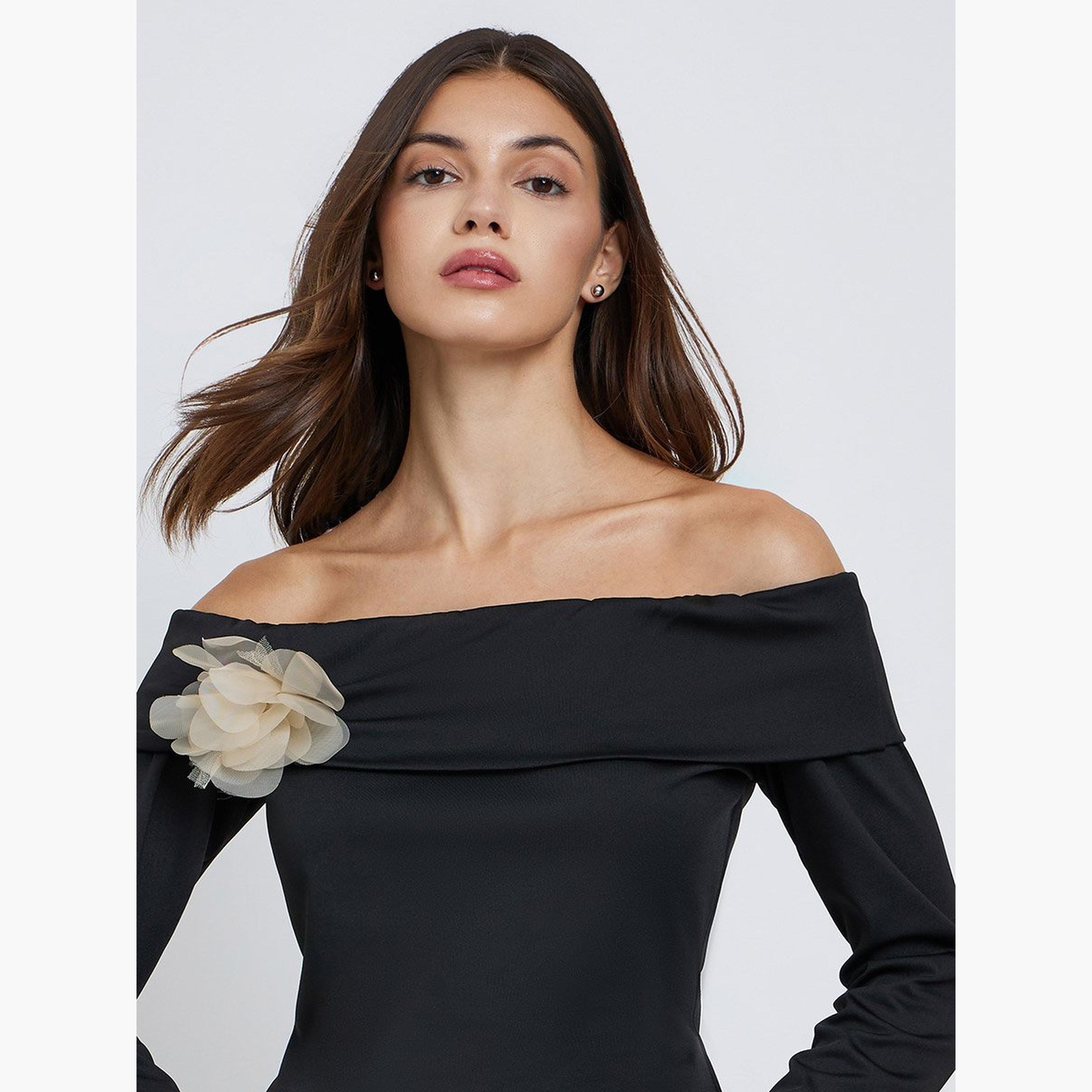 Styli Black Off-Shoulder Long Sleeve Top-women-clothing-shirtsandblouses-blouses-image-3