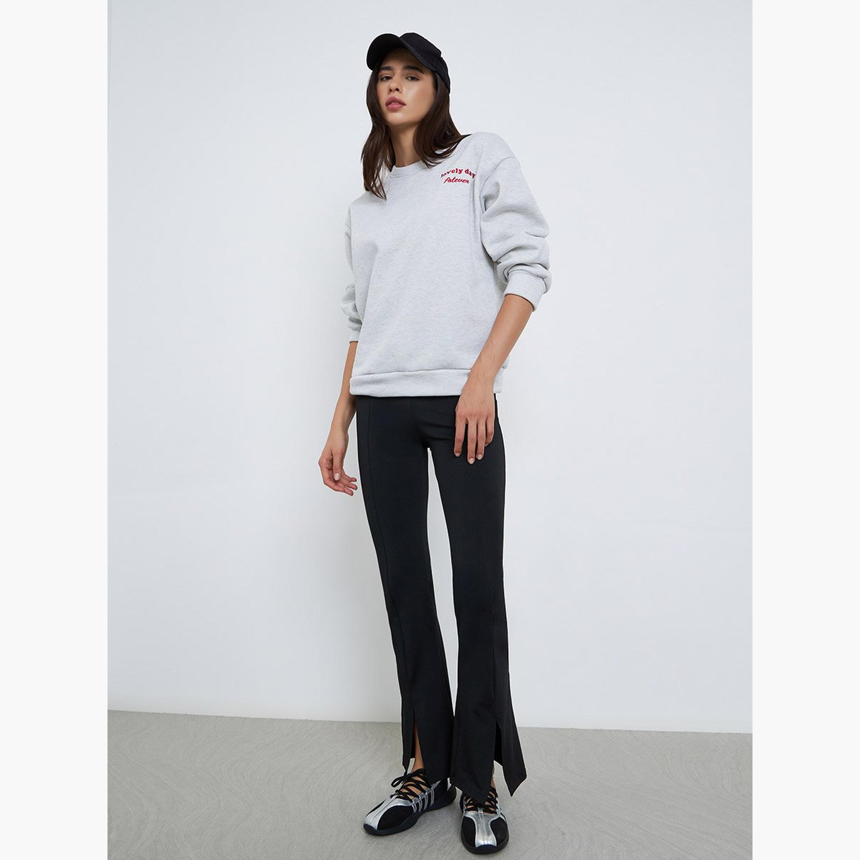 Styli Slogan Embroidered Round Neck Long Sleeves Women's Sweatshirt-women-clothing-hoodiesandsweatshirts-sweatshirts-image-2