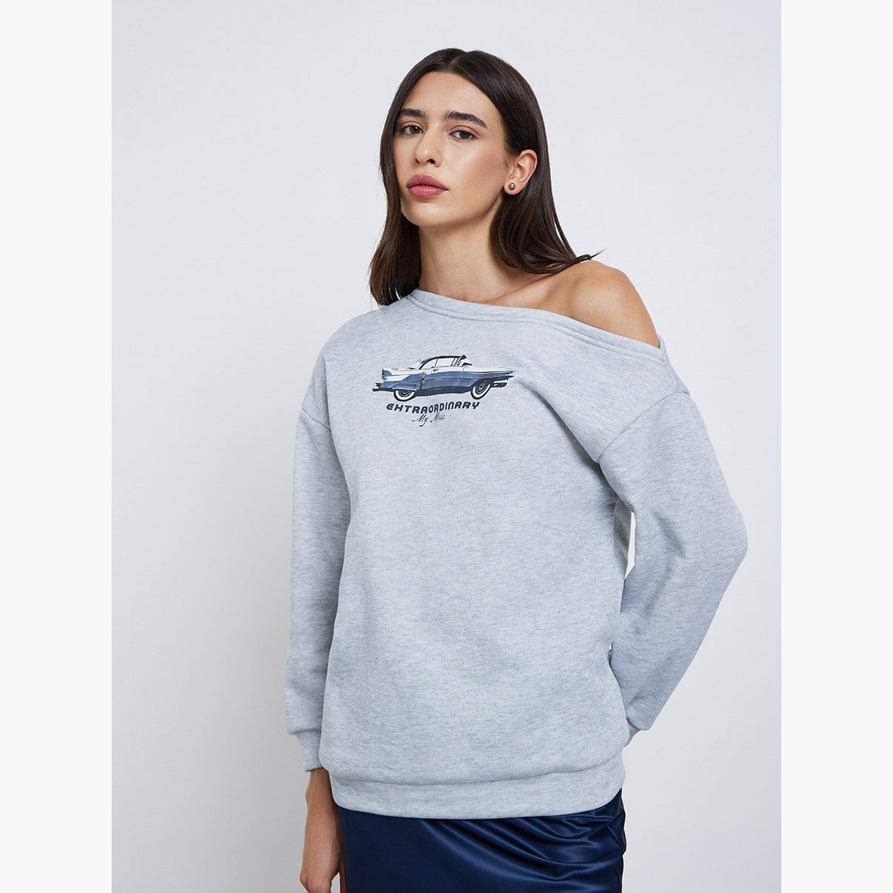ستايلي - سويت شيرت رمادي برقبة غير متماثلة-women-winterwear-hoodiesandsweatshirts-sweatshirts-image-1