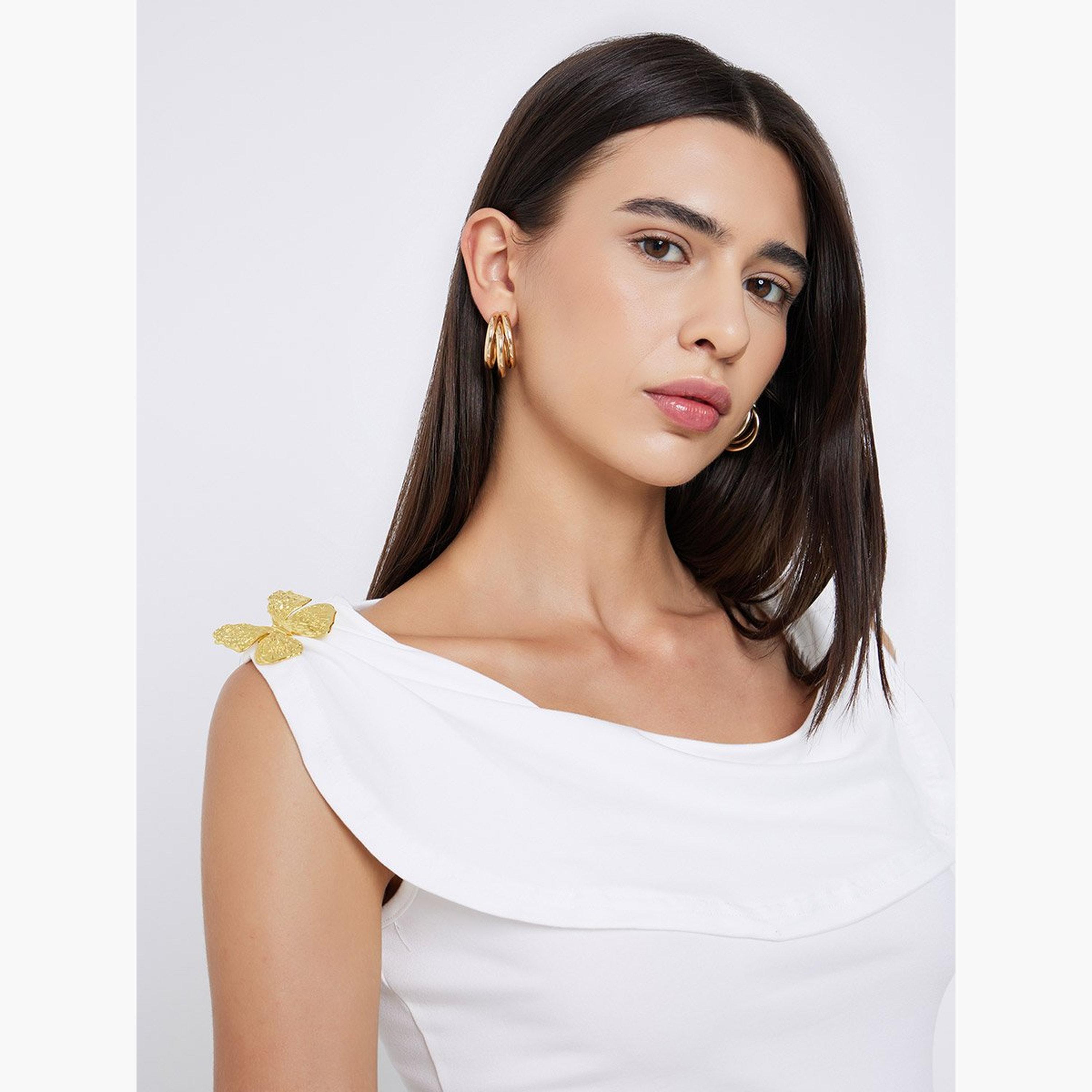 Styli White Sleeveless Top with Butterfly Metal Accent-women-clothing-shirtsandblouses-blouses-image-3