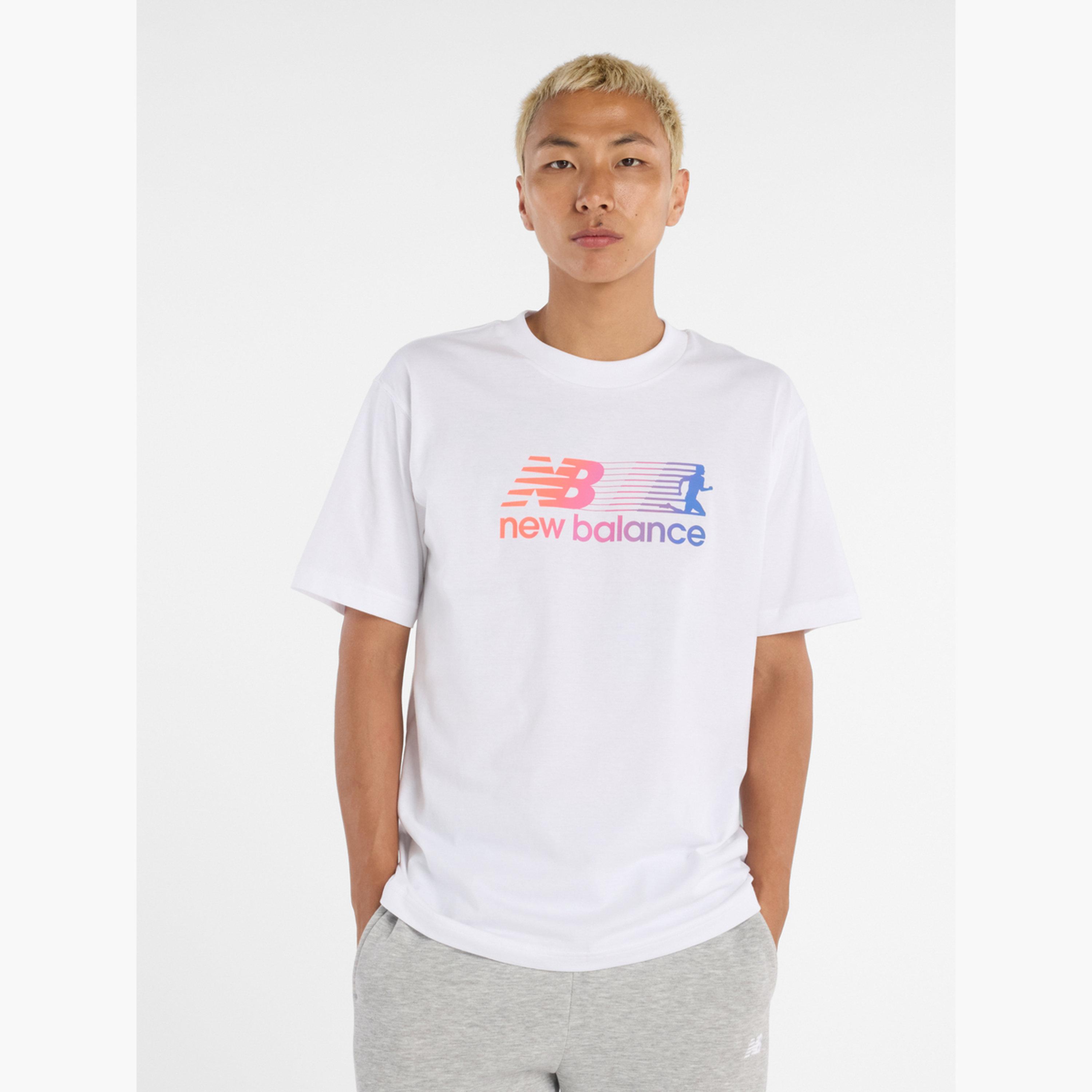 New Balance Men White Logo Graphic T-Shirt-men-clothing-tshirtsandpolos-tshirts-image-1