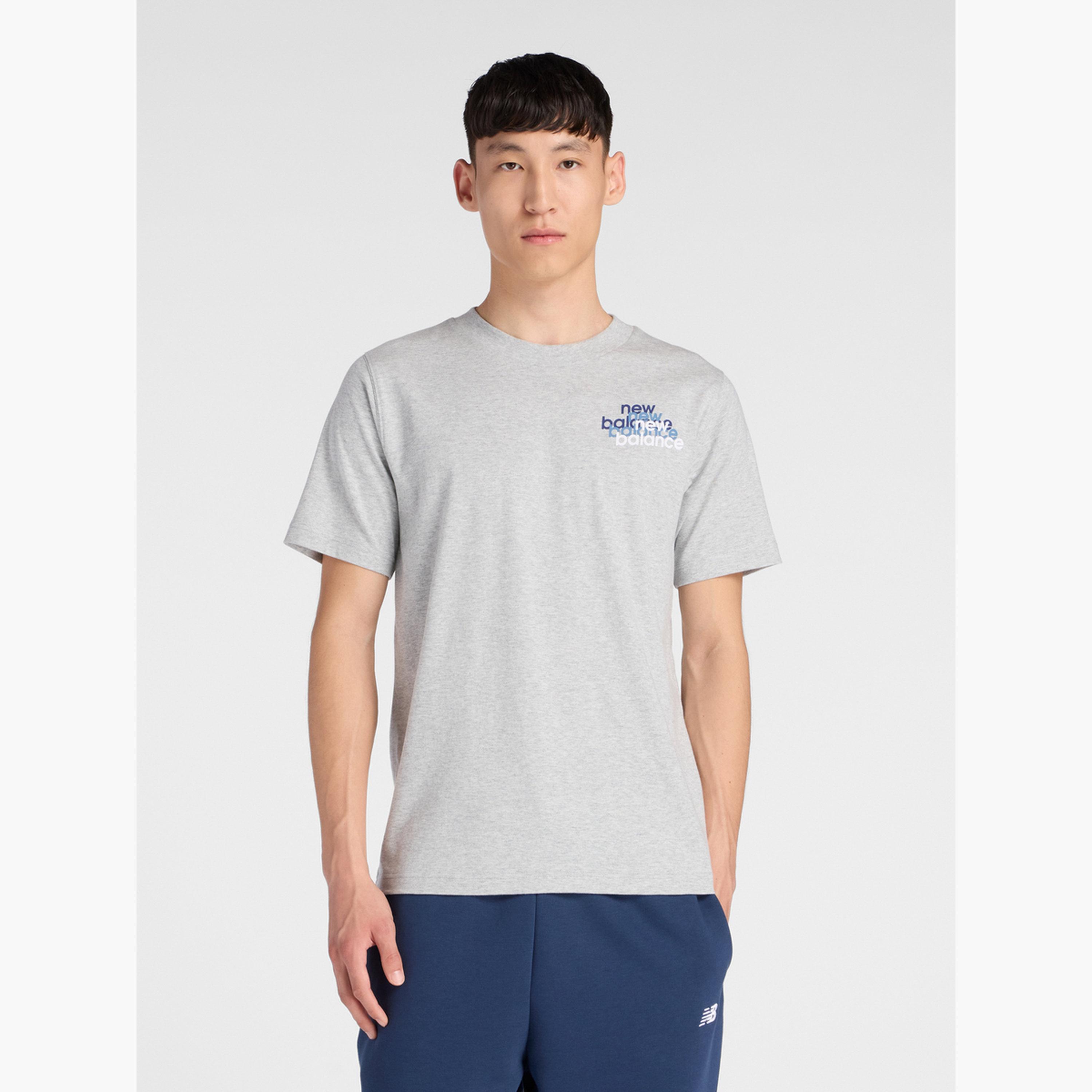 New Balance Men Grey Logo Graphic T-Shirt-men-clothing-tshirtsandpolos-tshirts-image-1