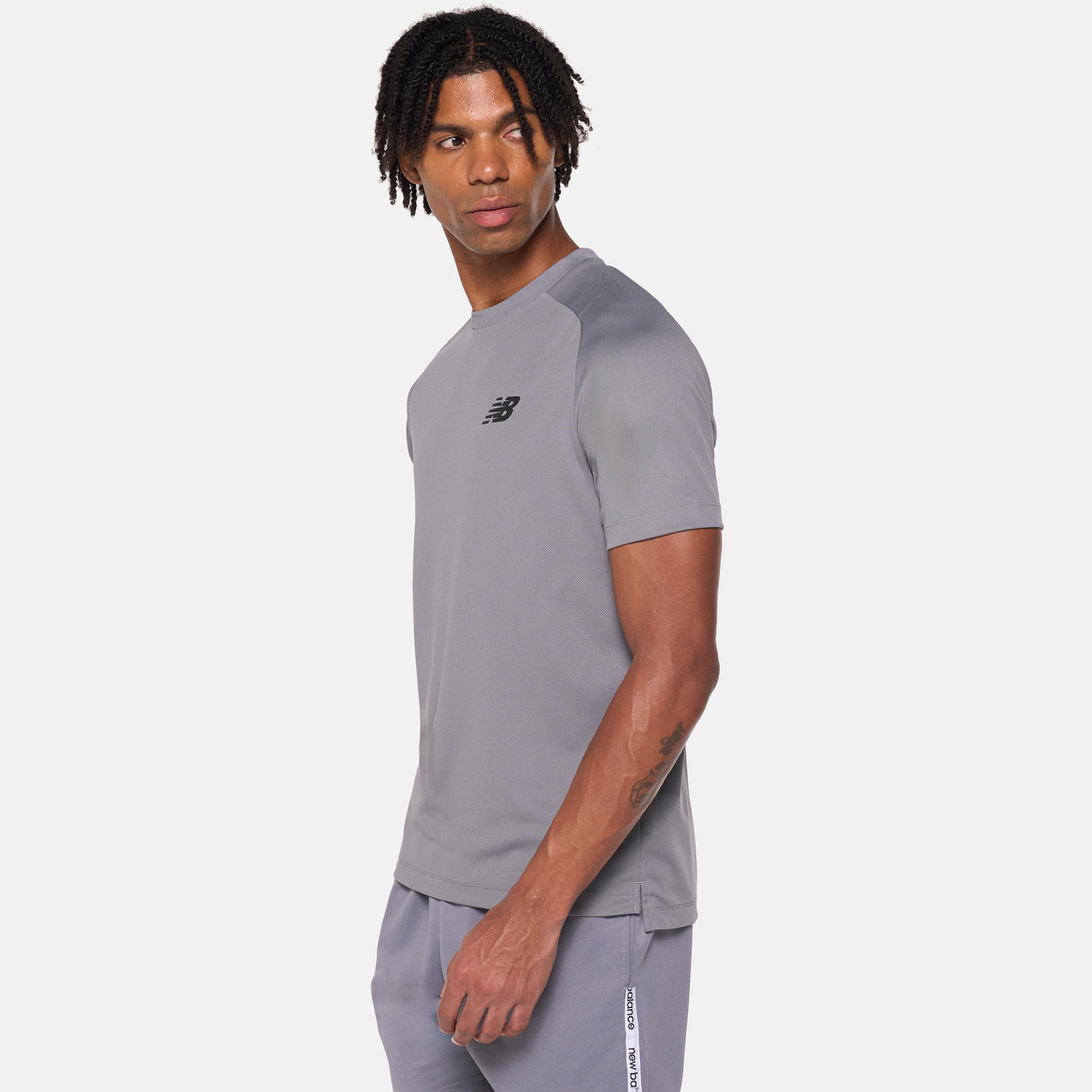 New Balance Men Charcoal Jersey Training T-Shirt-men-clothing-sportswearandactivewear-tshirtsandpolos-image-2