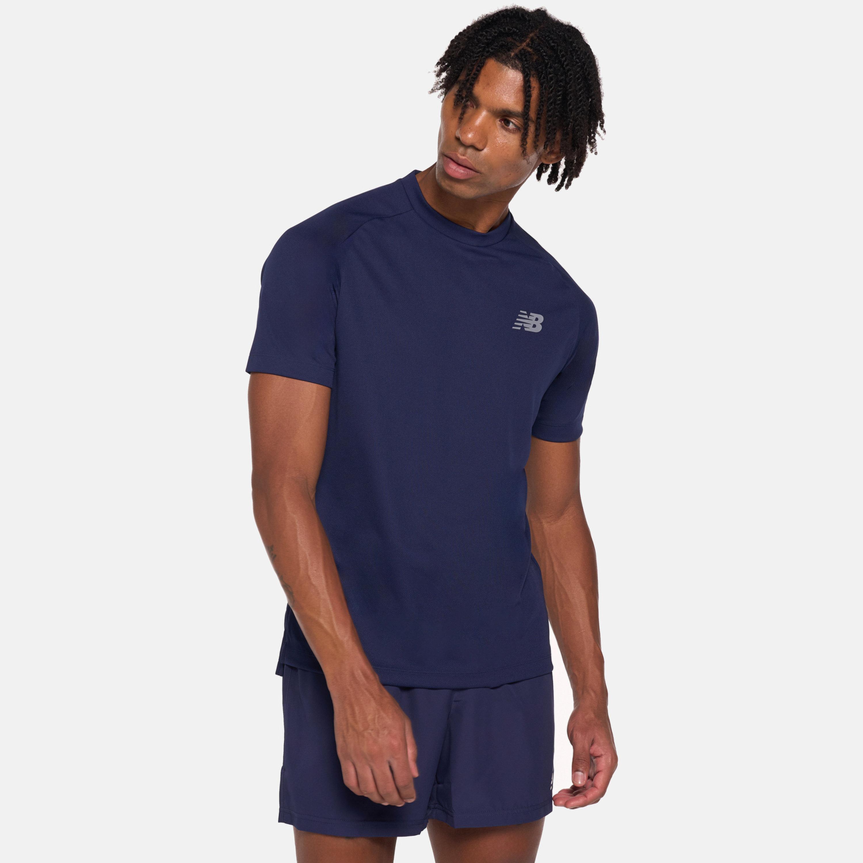 New Balance Men Navy Blue Training T-Shirt-men-clothing-sportswearandactivewear-tshirtsandpolos-image-3