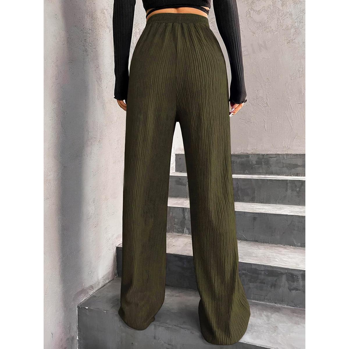 Take Two Textured Elastic Waist Drawstring Pants-women-clothing-bottoms-trousers-image-2
