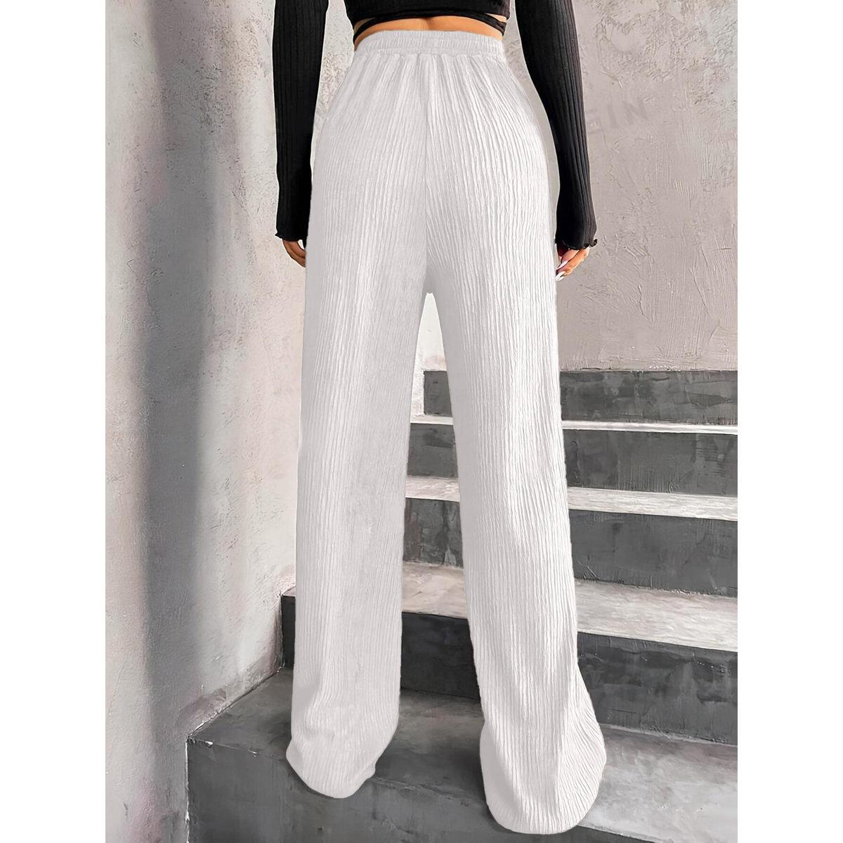 Take Two Textured Elastic Waist Drawstring Pants-women-clothing-bottoms-trousers-image-2
