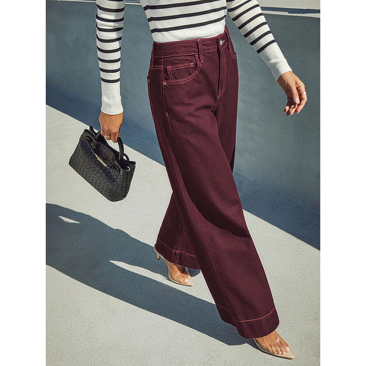 Take Two Burgundy High Rise Wide Leg Jeans-women-clothing-bottoms-jeans-image-3