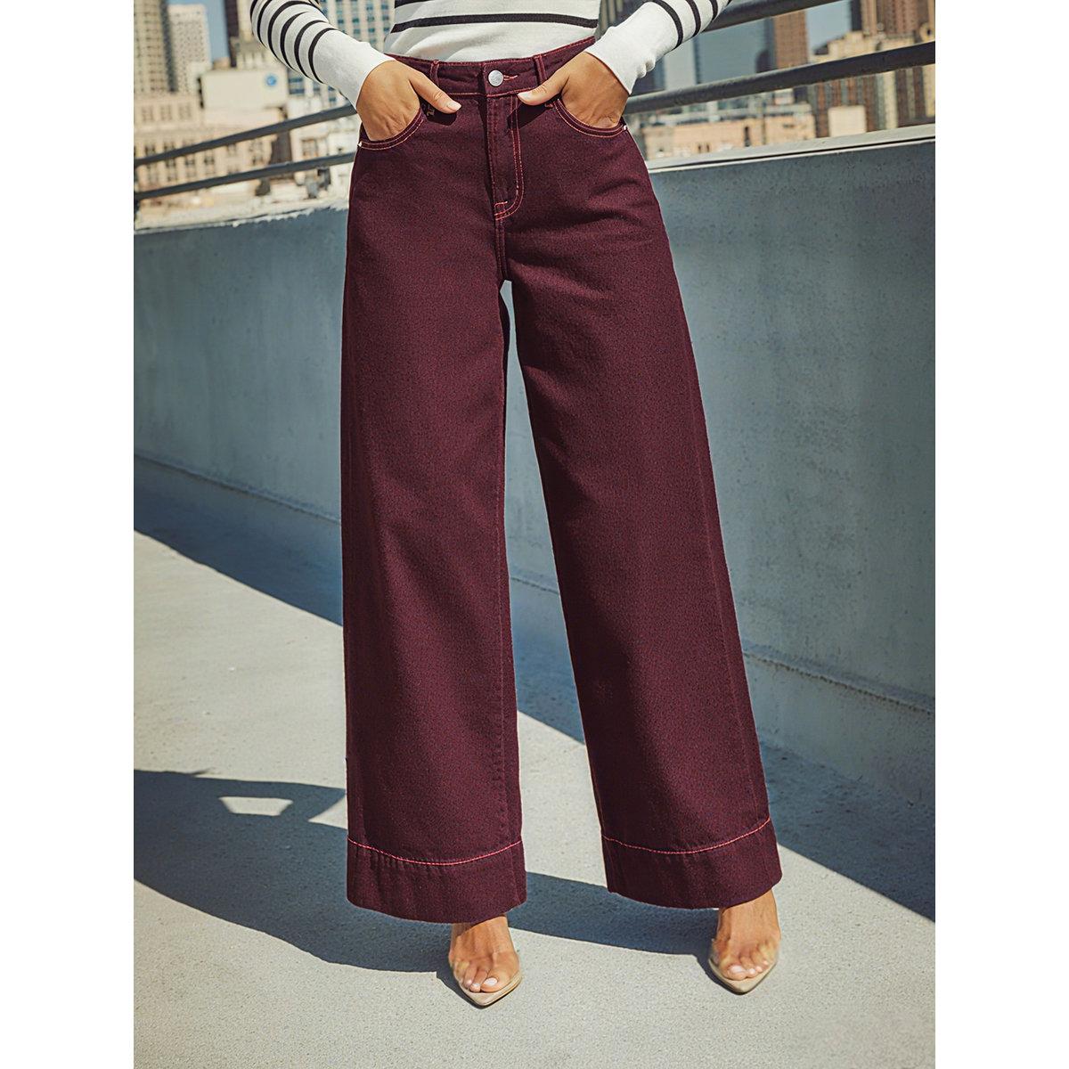 Take Two Burgundy High Rise Wide Leg Jeans-women-clothing-bottoms-jeans-image-4