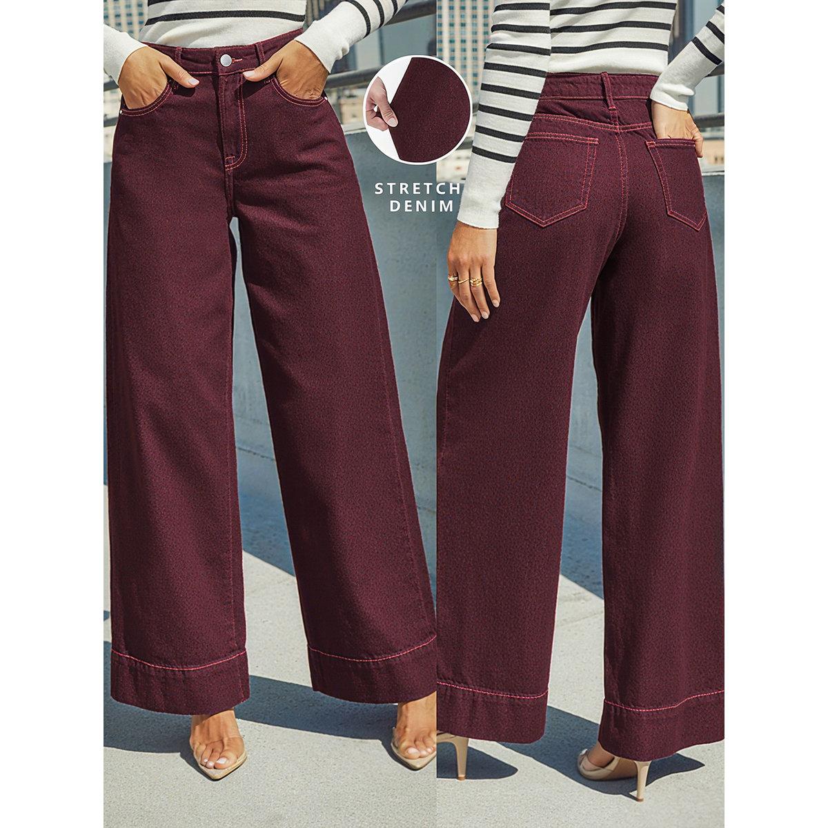 Take Two Burgundy High Rise Wide Leg Jeans-women-clothing-bottoms-jeans-image-6