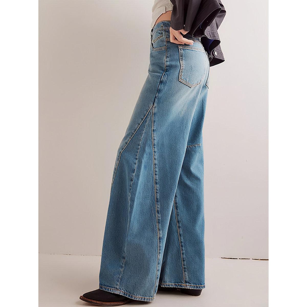 بنطال جينز بقصة أرجل بالازو واسعة-women-clothing-bottoms-jeans-image-3