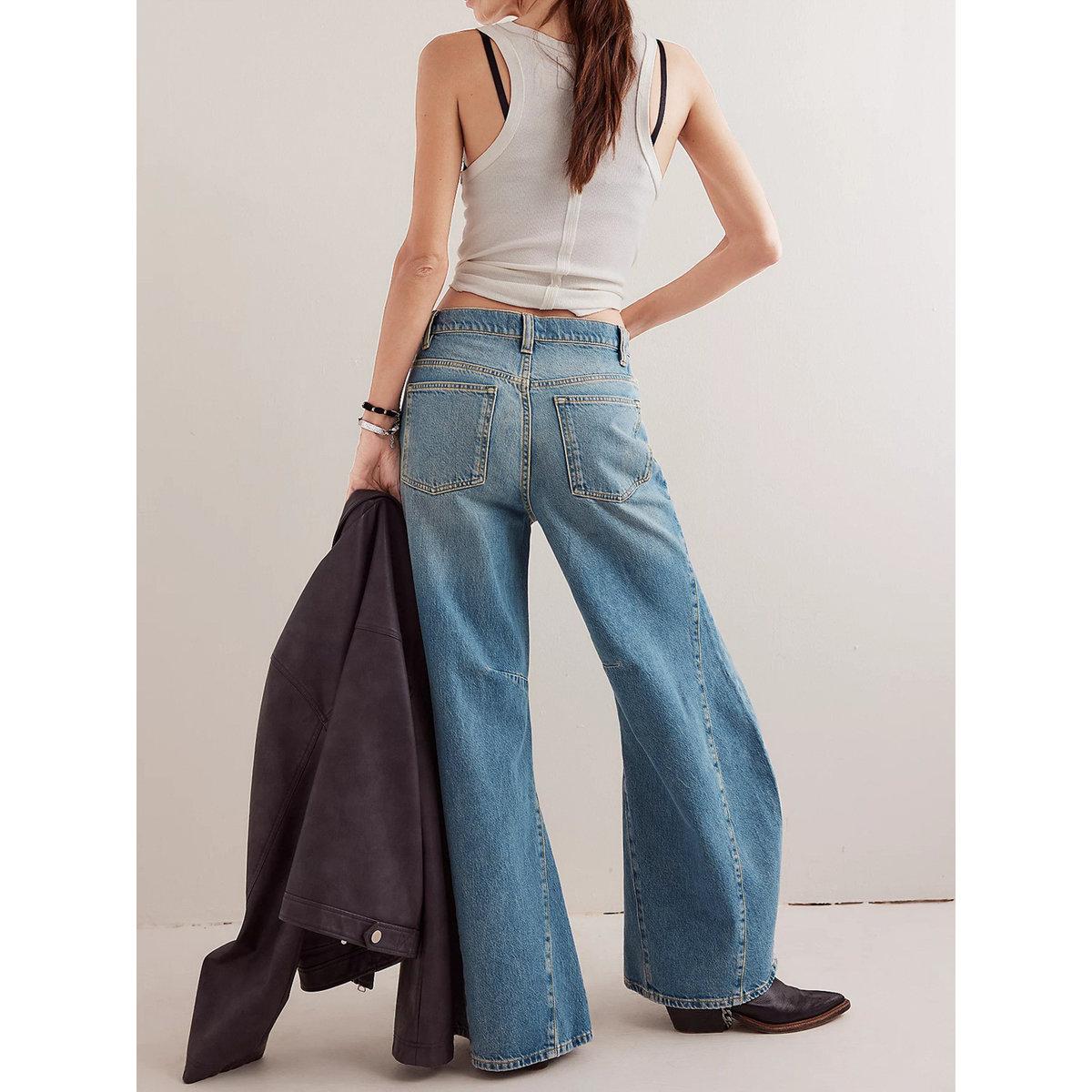 بنطال جينز بقصة أرجل بالازو واسعة-women-clothing-bottoms-jeans-image-5