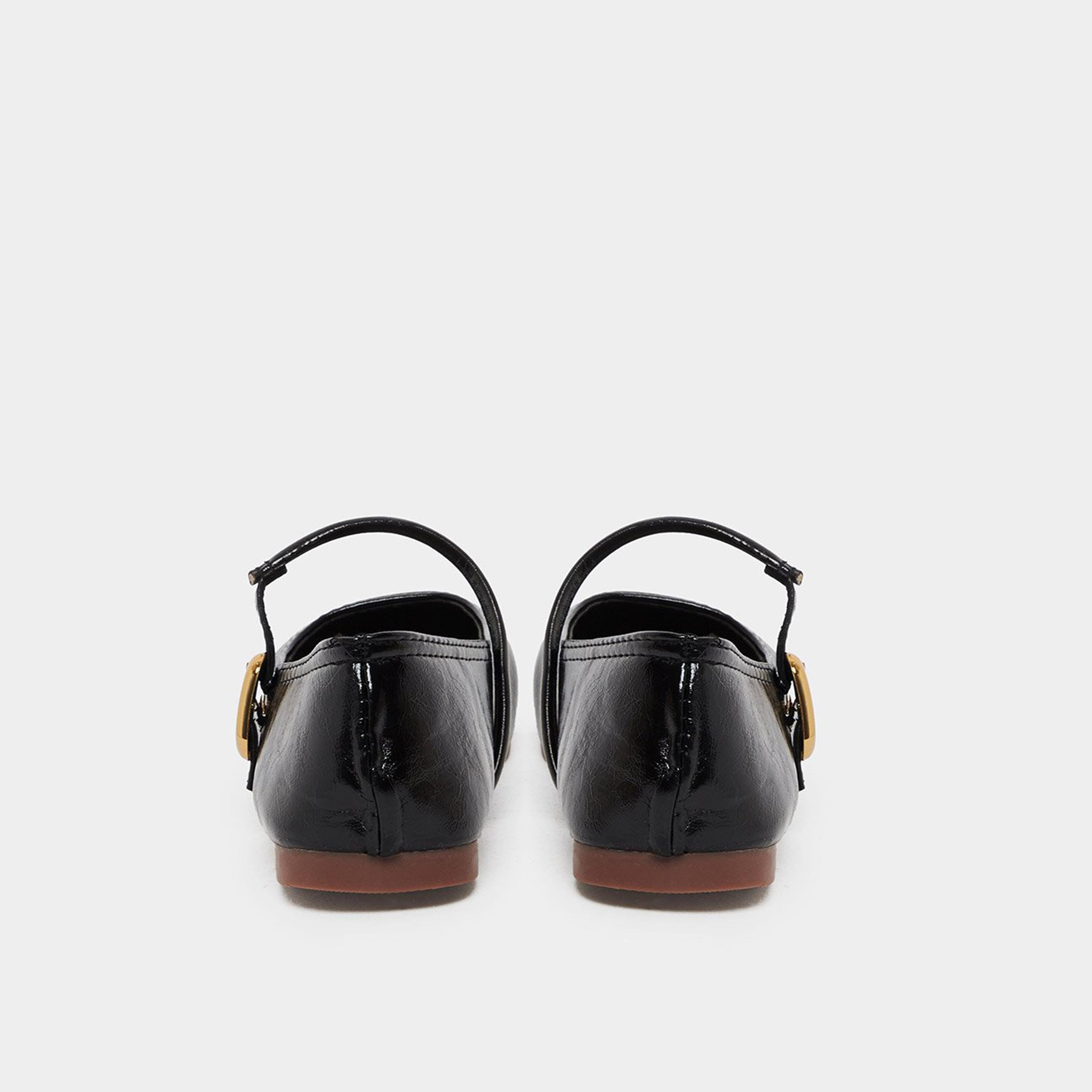 Take Two Women Black Buckle Strap Mary Jane Shoes-women-shoes-ballerinas-image-4