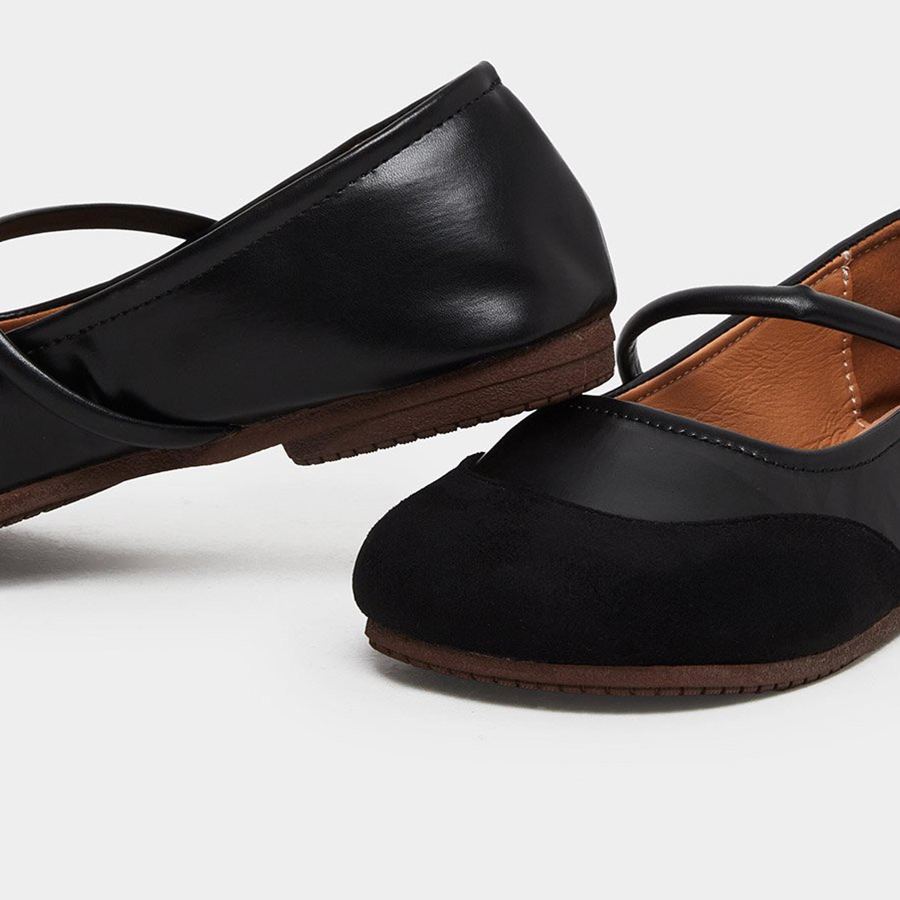 Take Two Women Round Toe Metal Buckle Strap Flat Shoes-women-shoes-flats-ballerinas-image-4