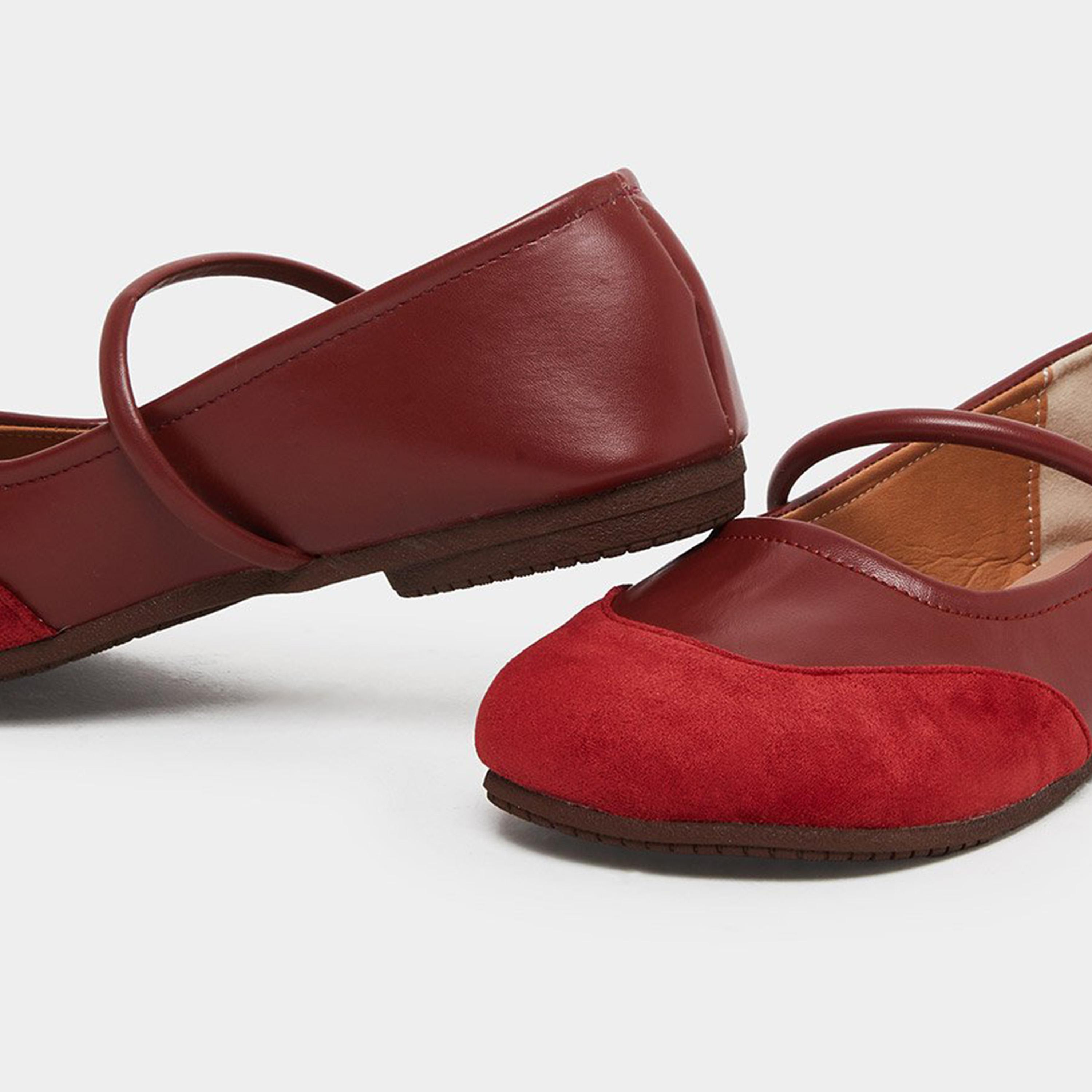 Take Two Women Round Toe Metal Buckle Strap Flat Shoes-women-shoes-flats-ballerinas-image-4