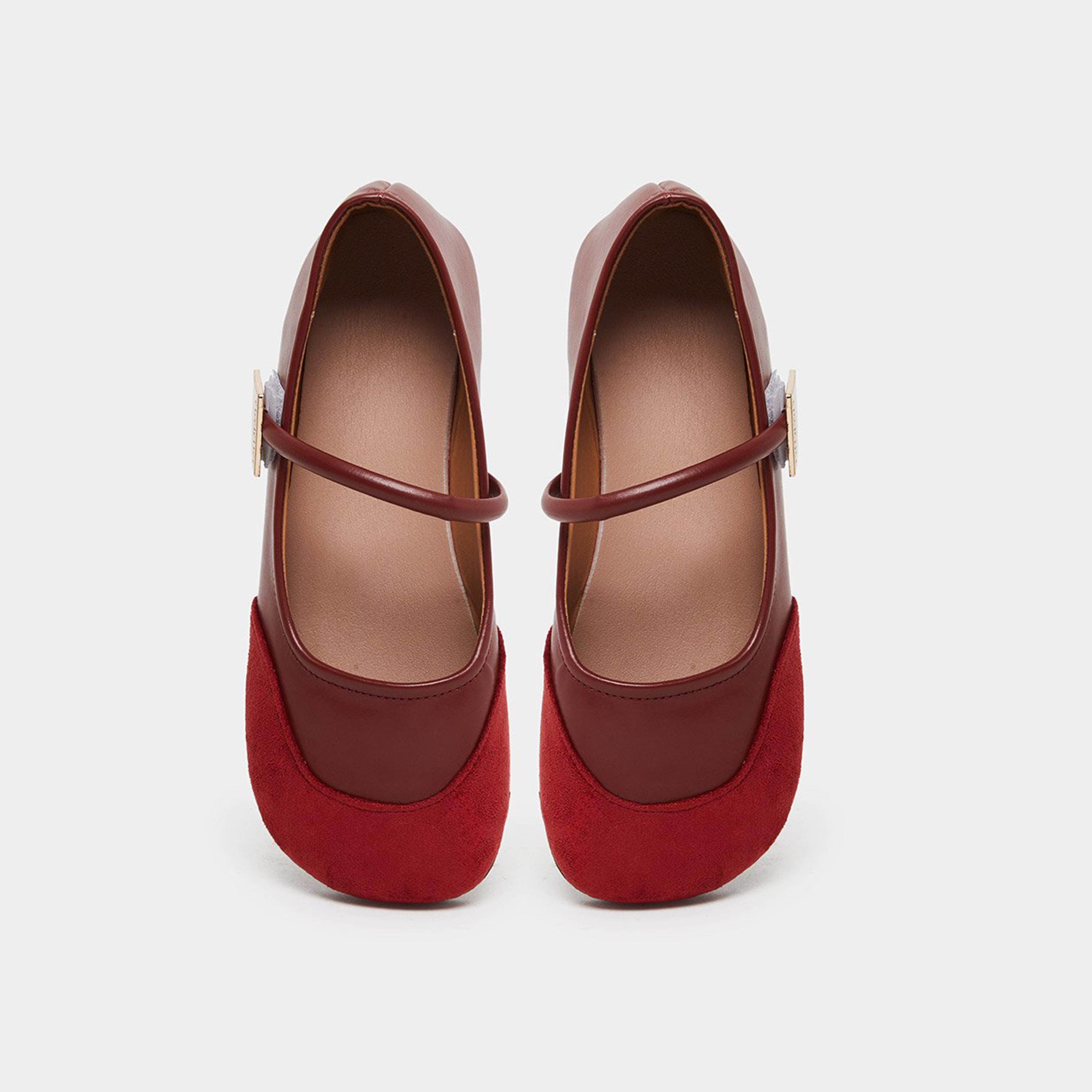 Take Two Women Round Toe Metal Buckle Strap Flat Shoes-women-shoes-flats-ballerinas-image-6