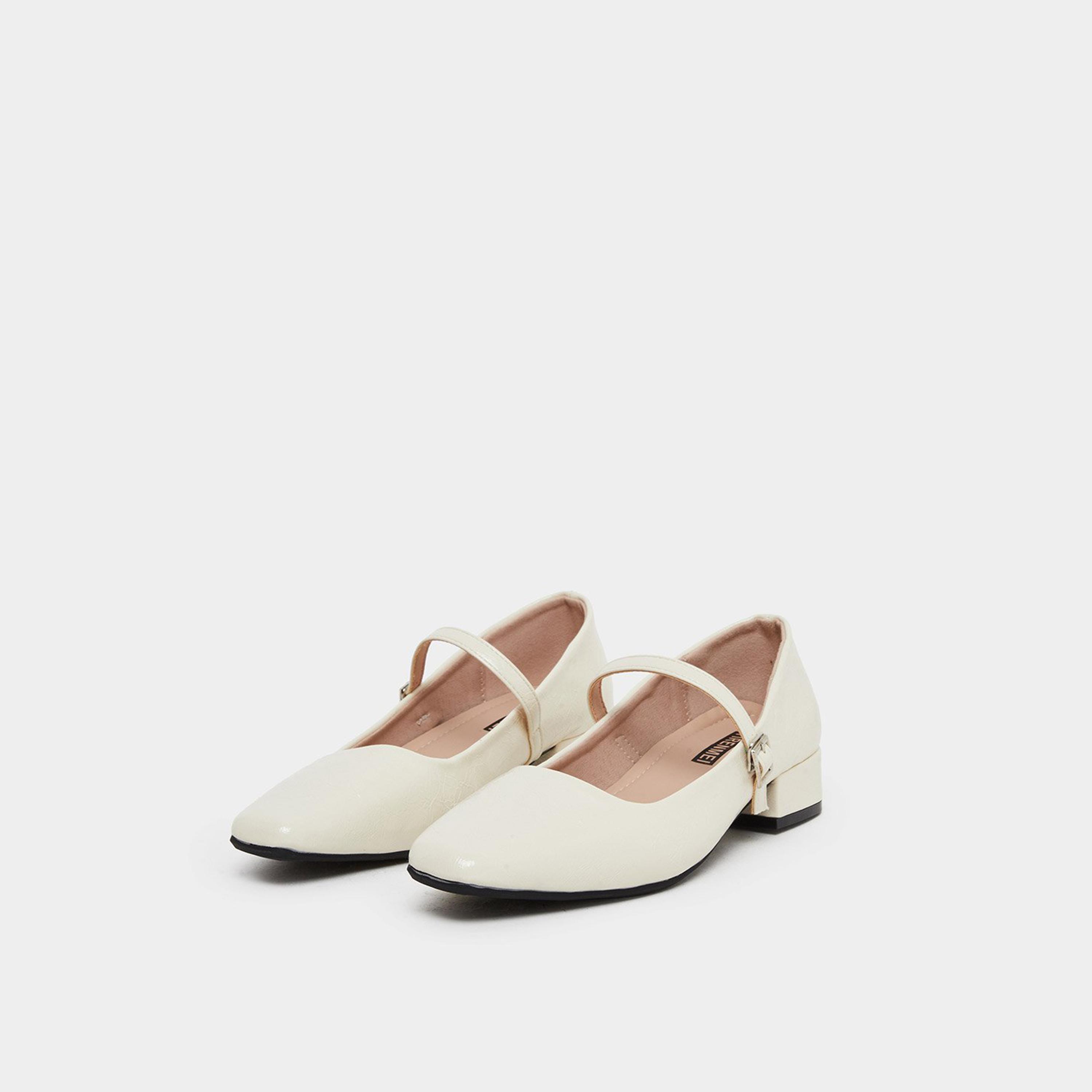 Take Two Women Beige Block Heel Mary Jane Shoes-women-shoes-sandals-heeled-image-1