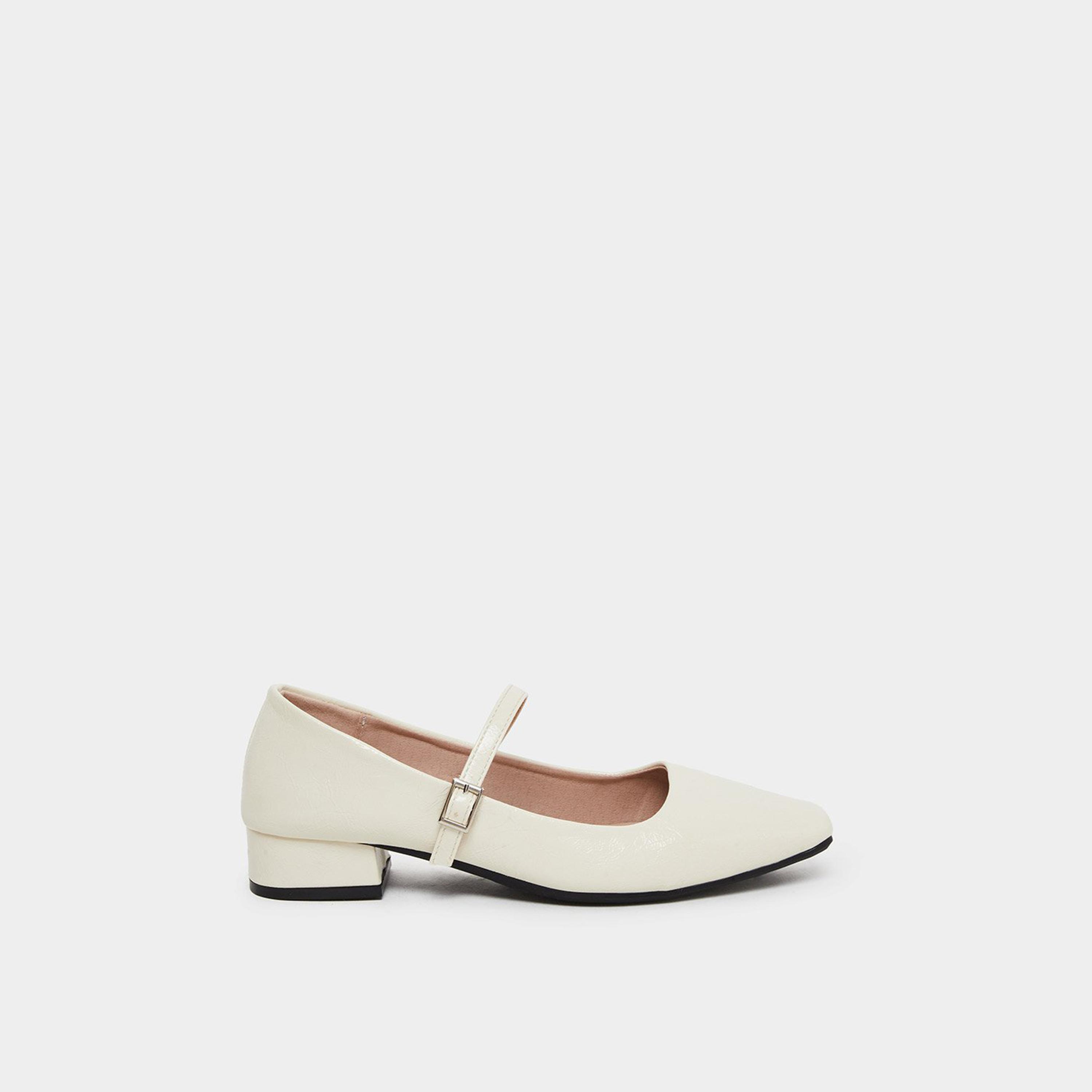 تيك تو - حذاء ماري جين بكعب سميك باللون البيج-women-shoes-sandals-heeled-image-2