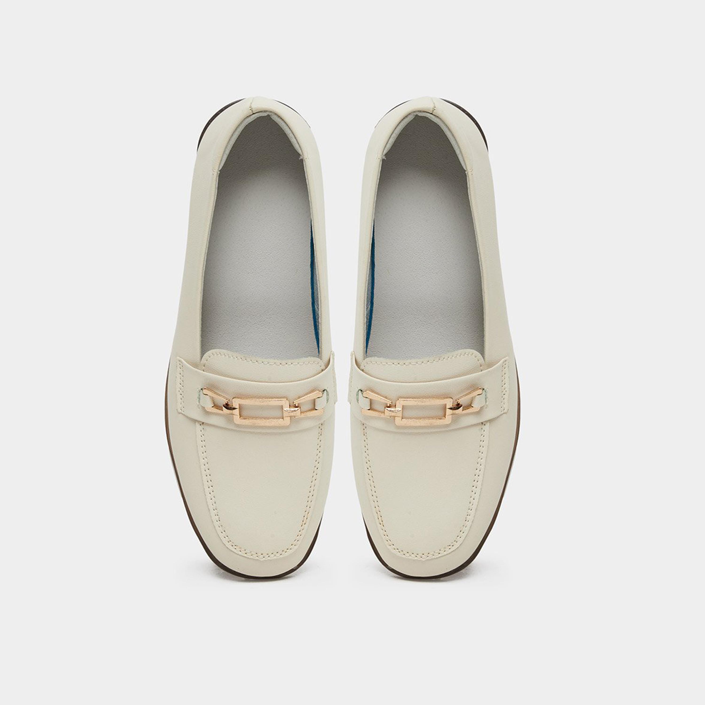 Take Two Women Solid Metal Buckle Flat Loafers-women-shoes-flats-loafers-image-6