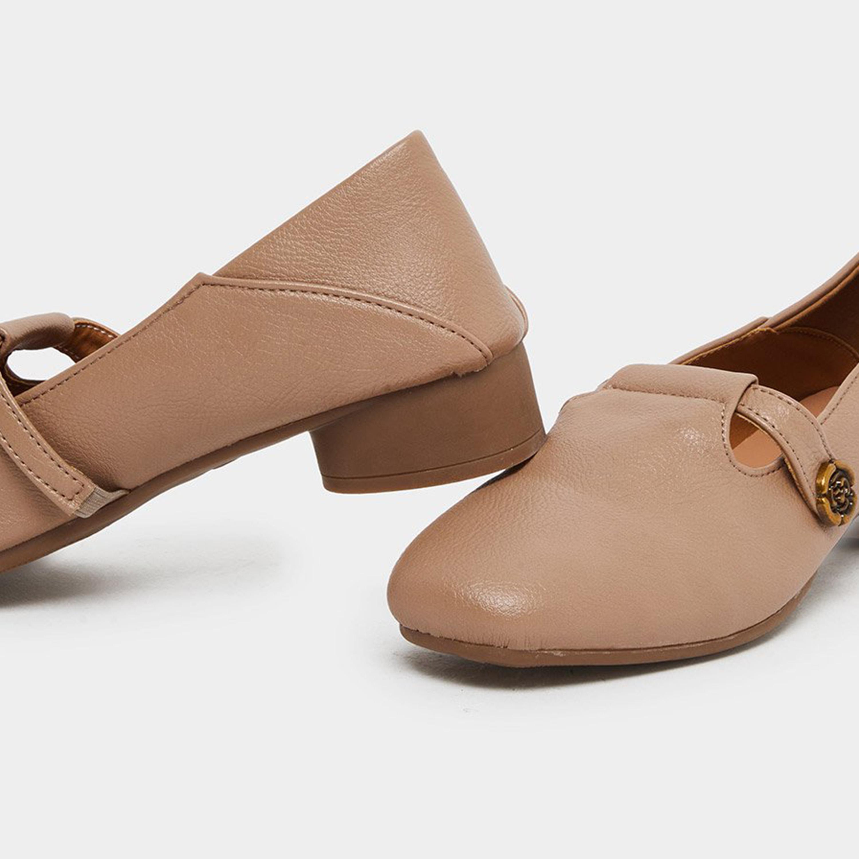 تيك تو - حذاء بكعب عريض مزين بإبزيم معدني مزهر-women-shoes-heels-image-4