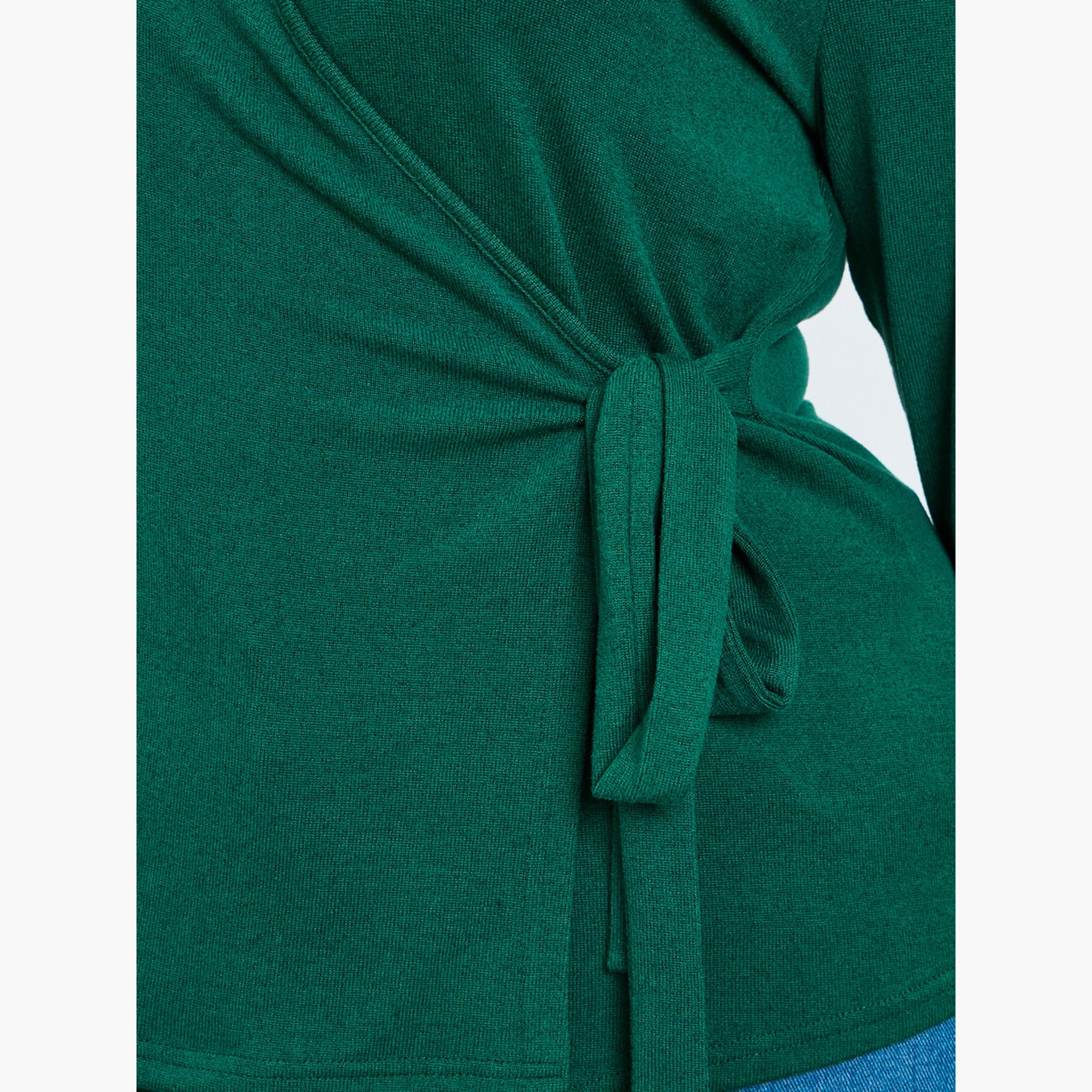 Styli Plus Size Emerald Green Wrap Top-women-clothing-shirtsandblouses-blouses-image-3
