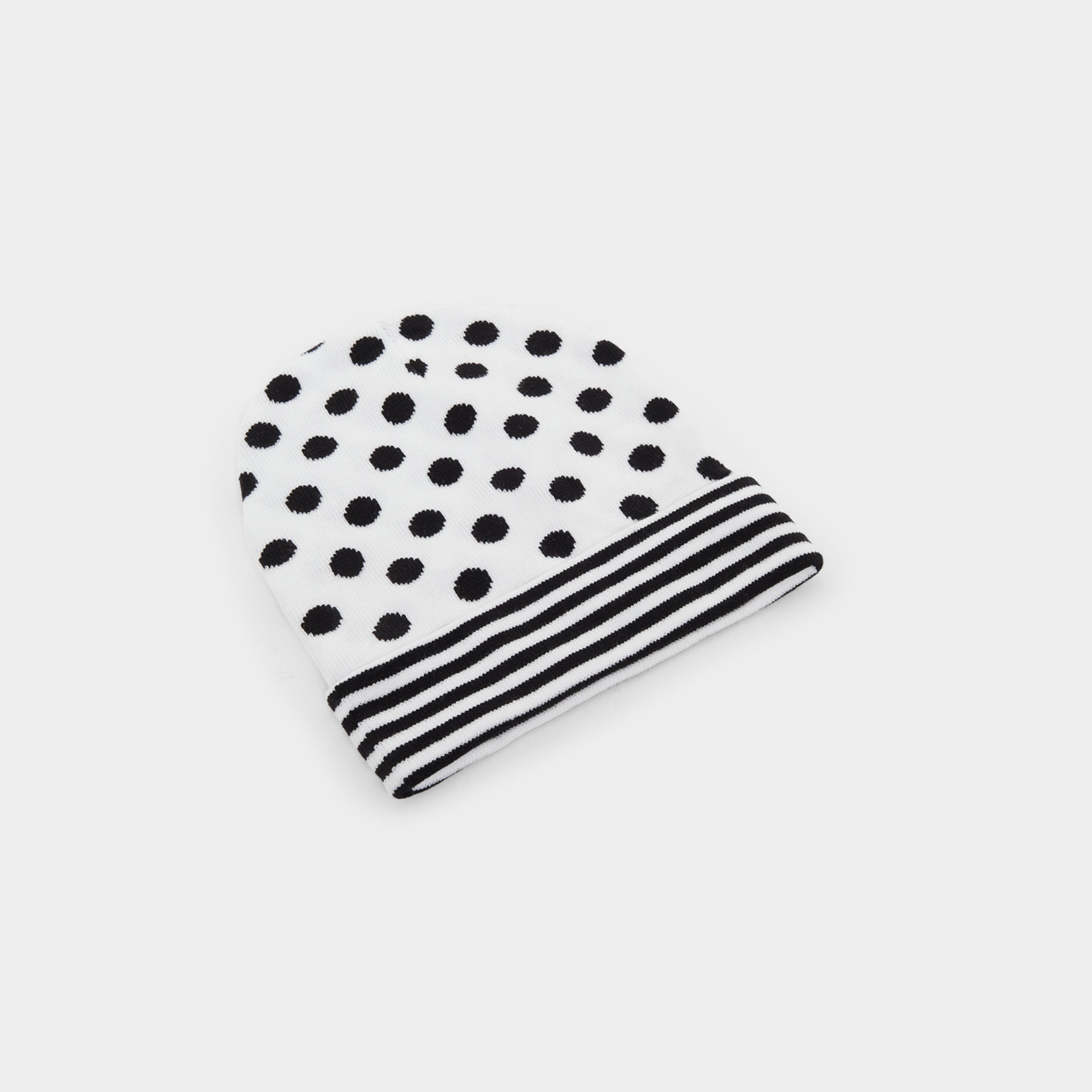 Styli Polka Dot Pattern Beanie-women-clothingaccessories-capsandhats-image-3