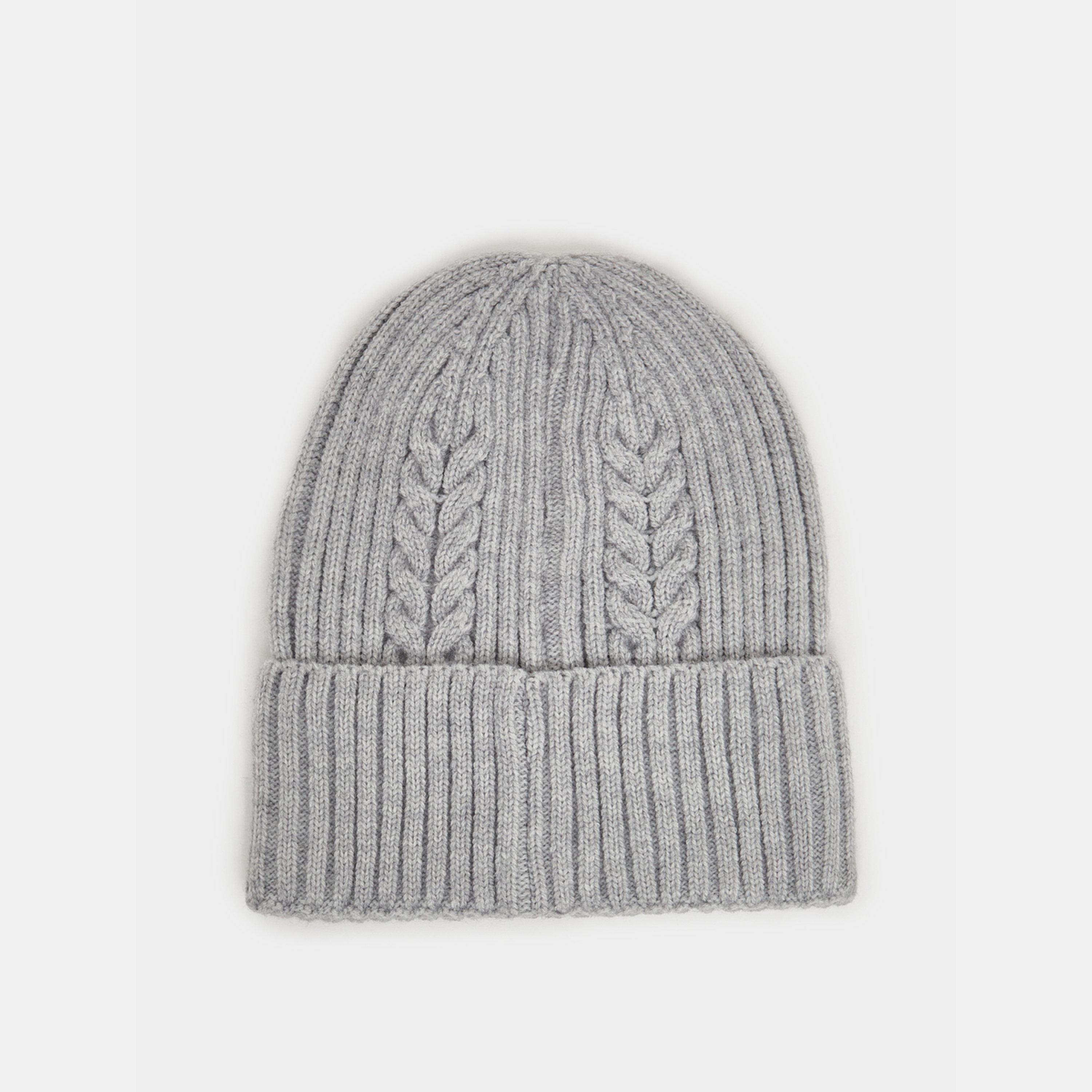 Styli Grey Cable Knit Beanie-women-clothingaccessories-capsandhats-image-1