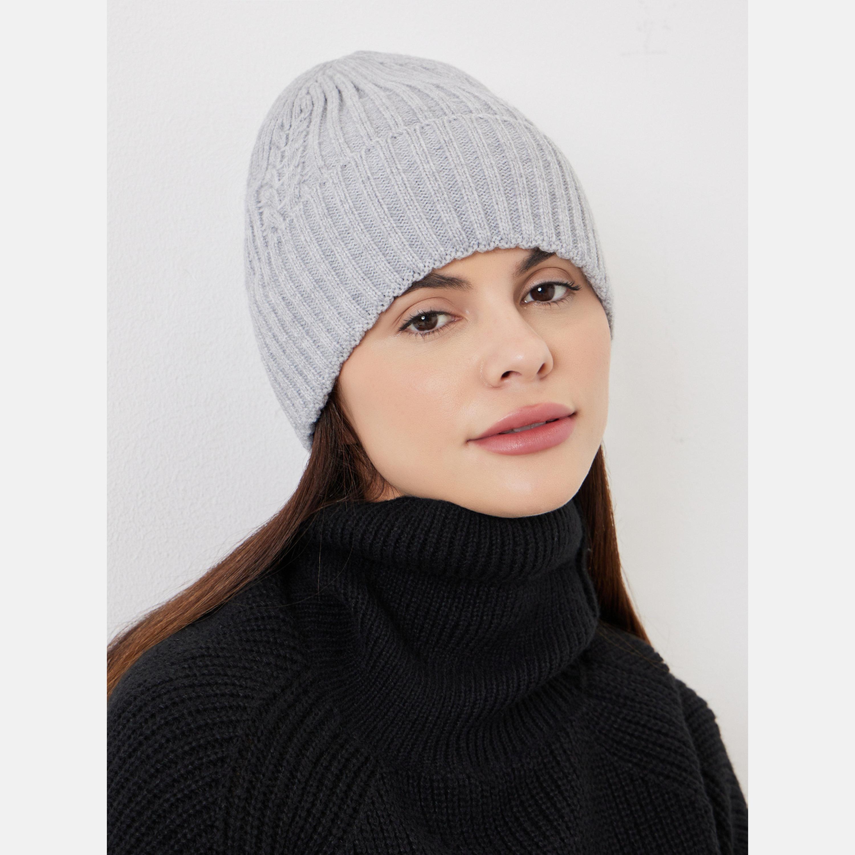 Styli Grey Cable Knit Beanie-women-clothingaccessories-capsandhats-image-2