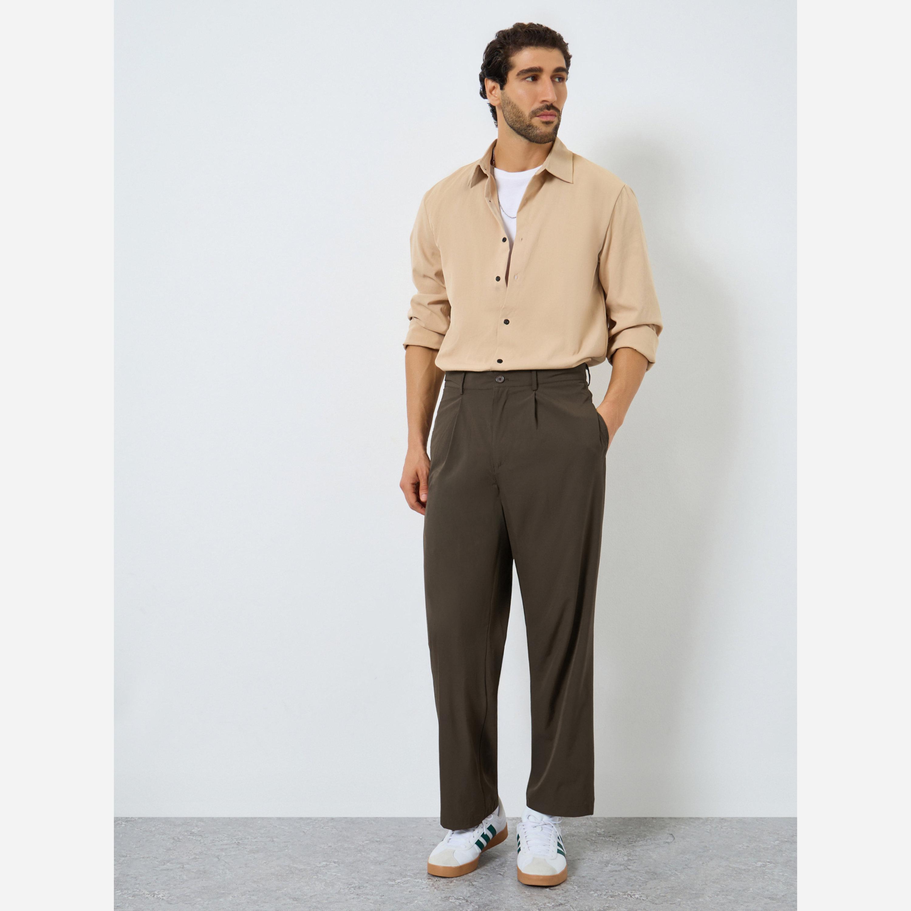 Styli Men Relaxed Fit Solid Pants-men-clothing-bottoms-trousersandchinos-trousers-image-2