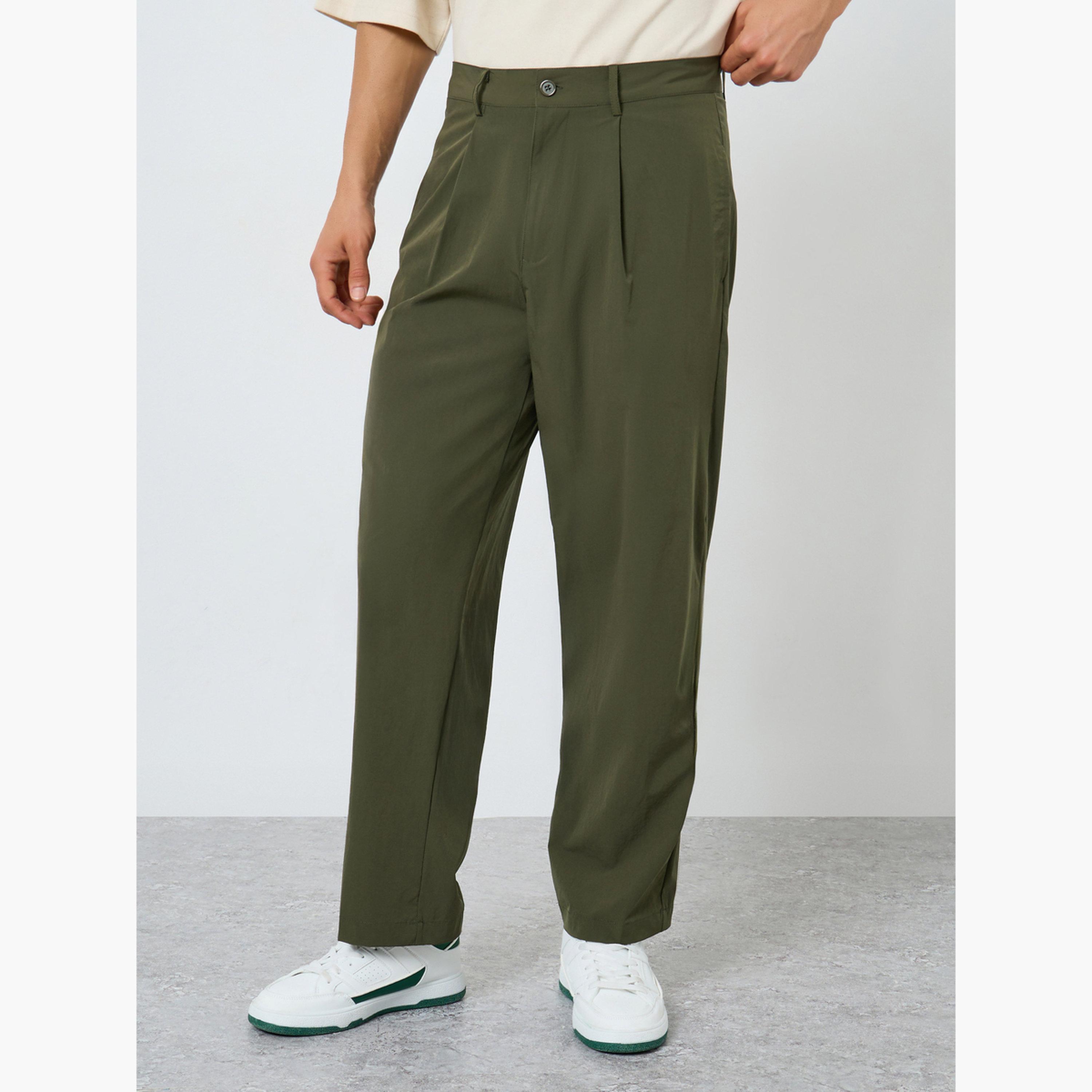 Styli Men Relaxed Fit Solid Pants-men-clothing-bottoms-trousersandchinos-trousers-image-1