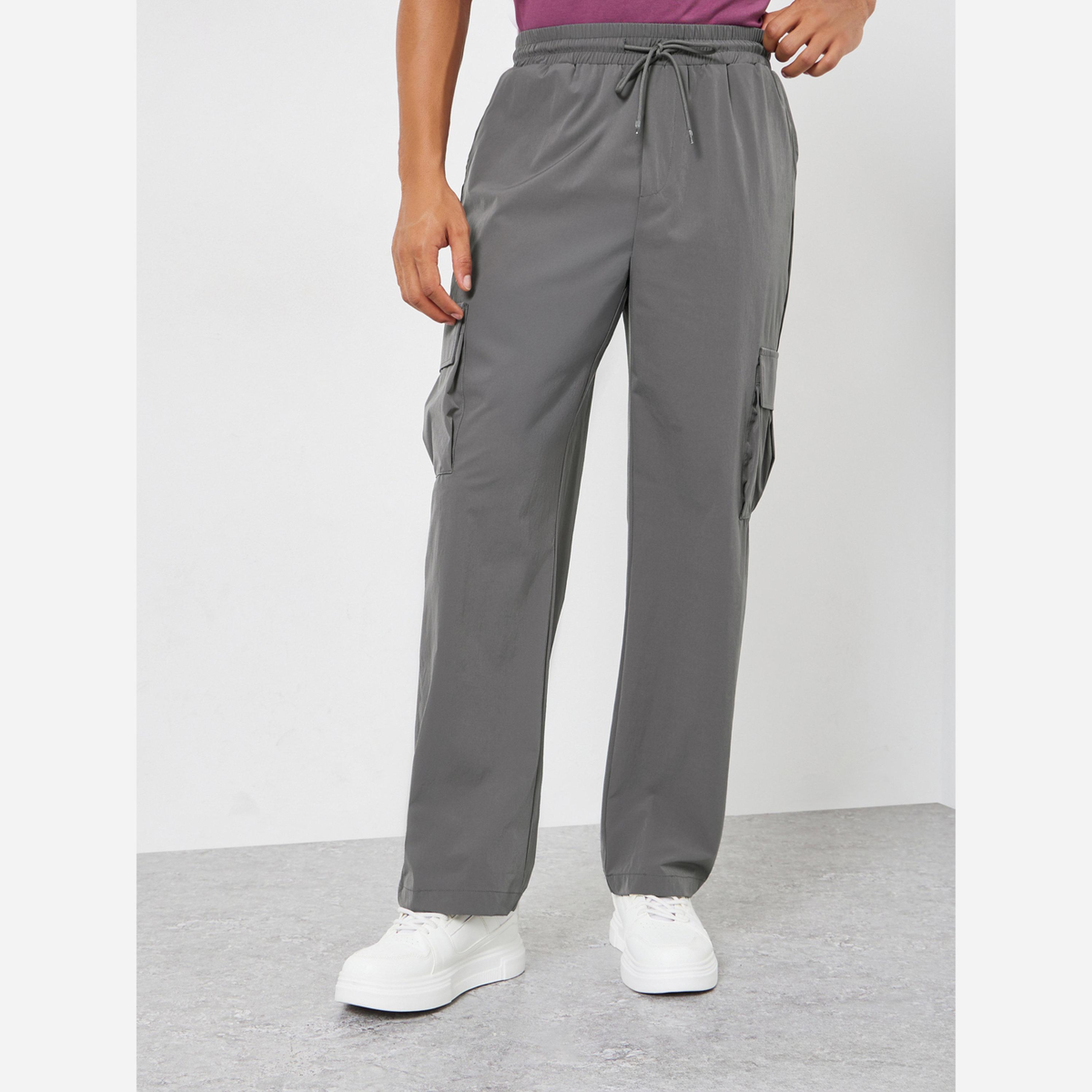 Styli Men Grey Relaxed Cargo Pants-men-clothing-bottoms-trousersandchinos-trousers-image-1