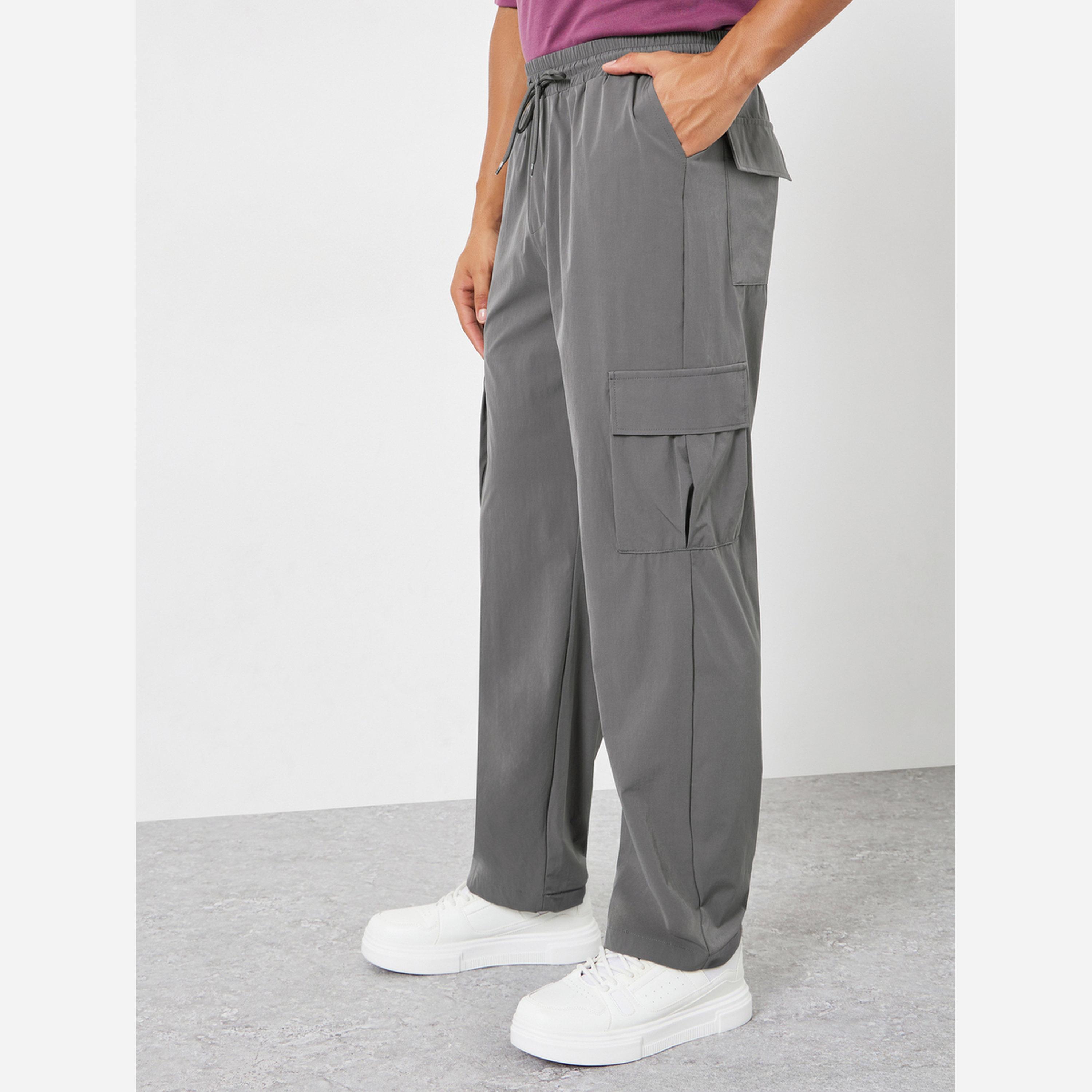 ستايلي - بنطال كارغو رجالي لون رمادي مريح-men-clothing-bottoms-trousersandchinos-trousers-image-3