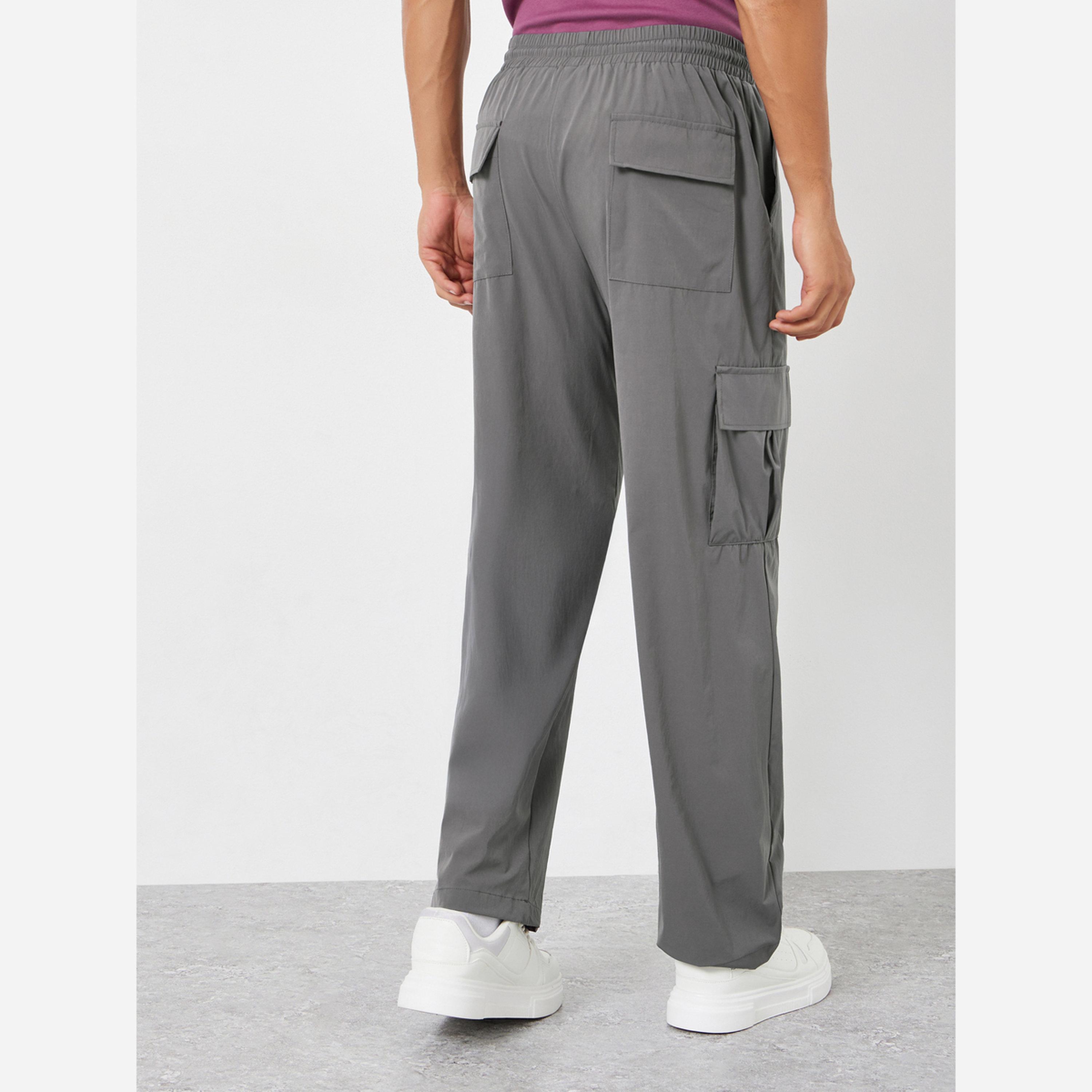 Styli Men Grey Relaxed Cargo Pants-men-clothing-bottoms-trousersandchinos-trousers-image-4