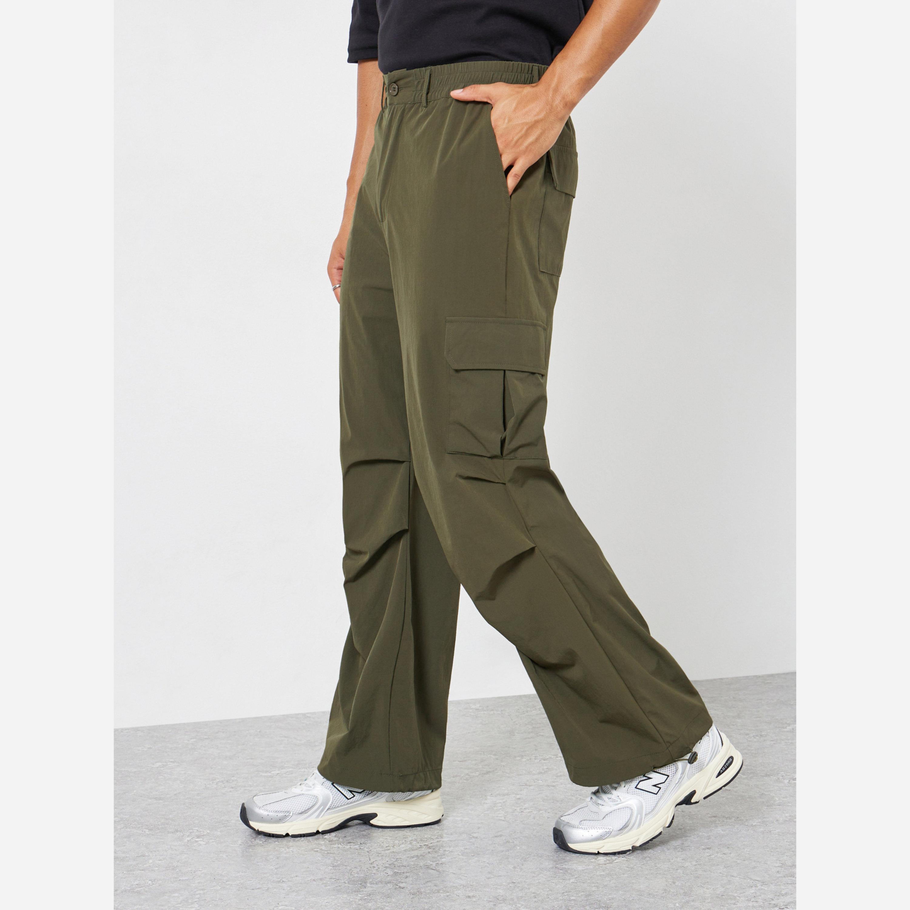 Styli Men Olive Green Relaxed Cargo Pants-men-clothing-bottoms-trousersandchinos-trousers-image-1