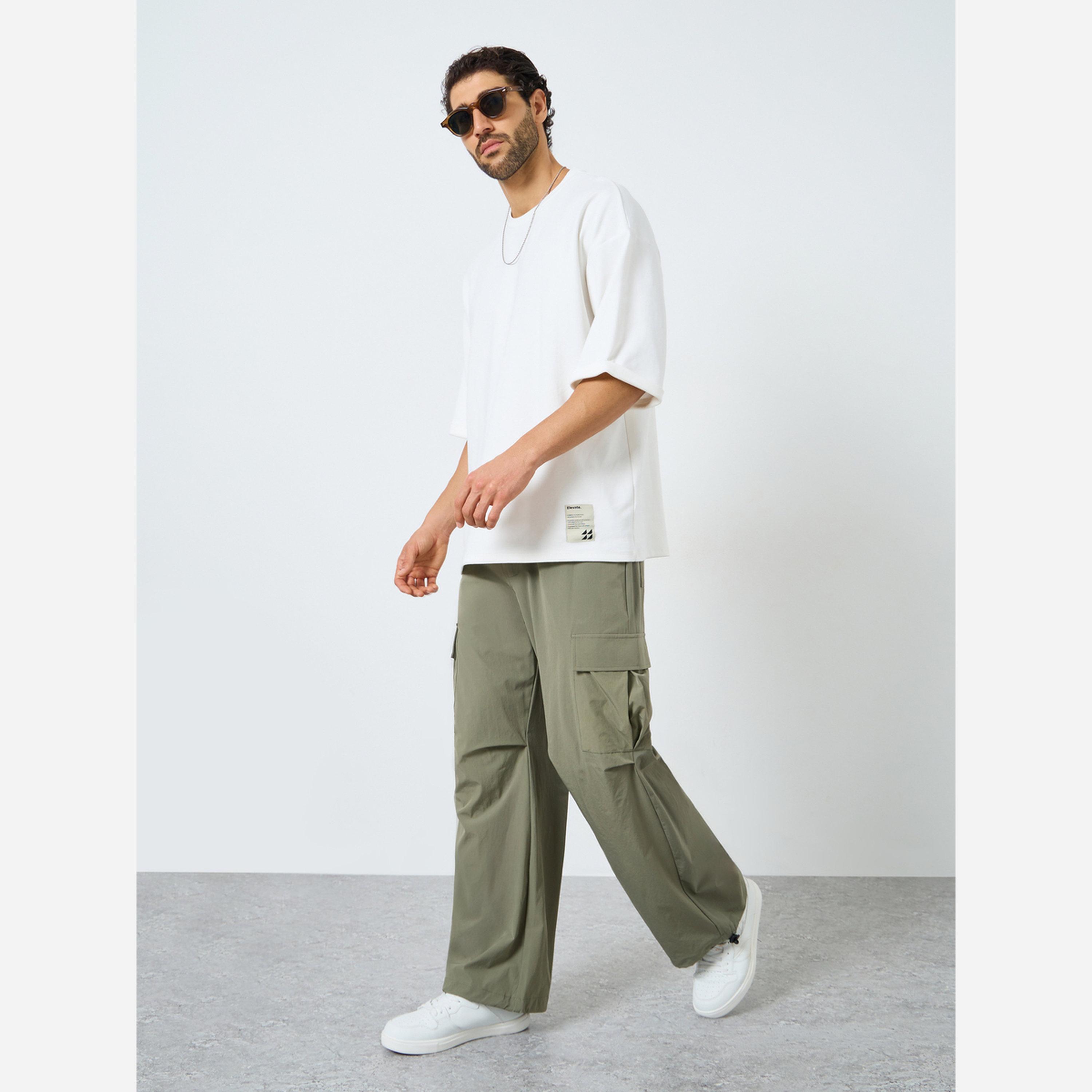 Styli Men Oversized Front Pleat Cargo Pants-men-clothing-bottoms-trousersandchinos-trousers-image-2