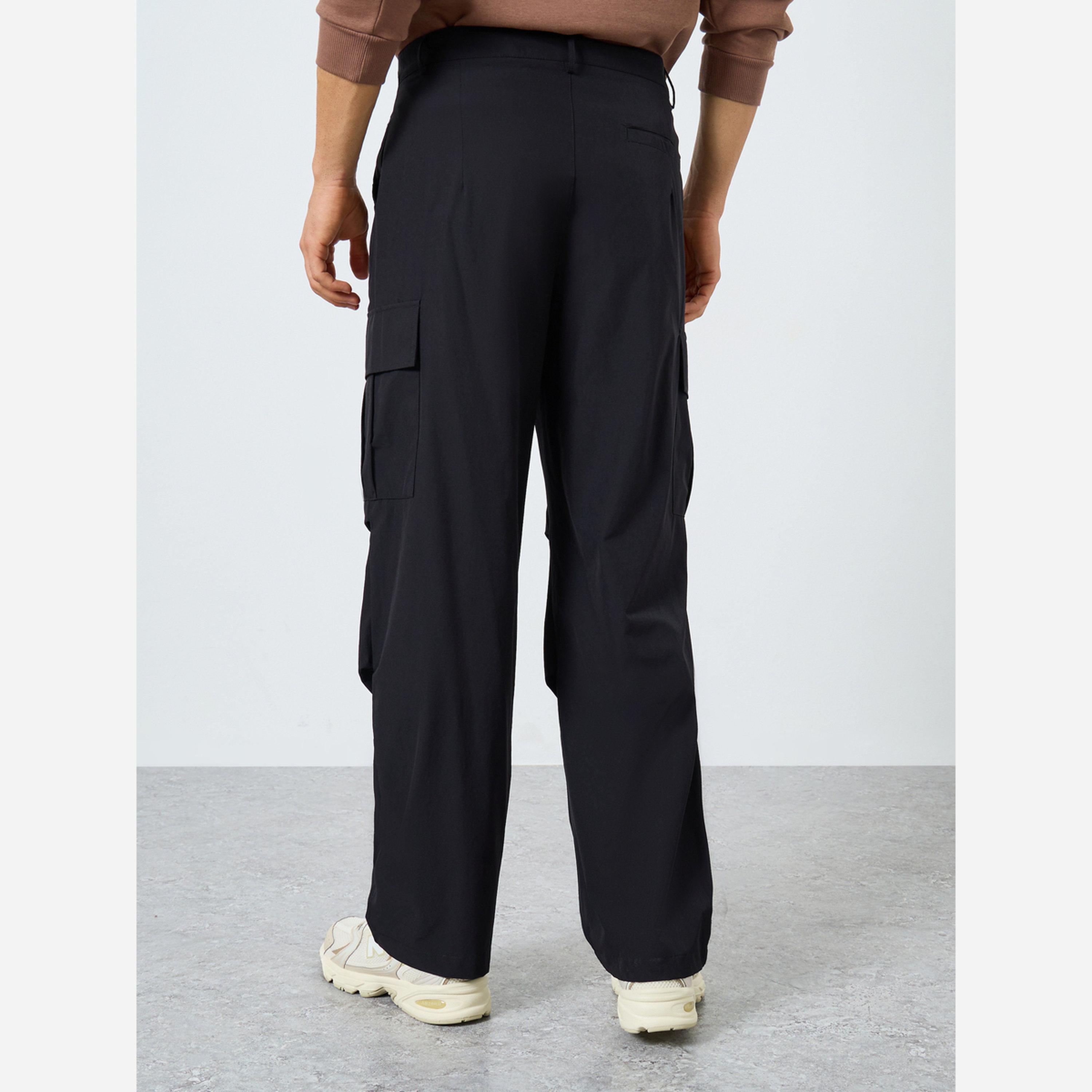 ستايلي - بنطال كارغو رجالي مقاس واسع قصة مستقيمة-men-clothing-bottoms-trousersandchinos-trousers-image-3