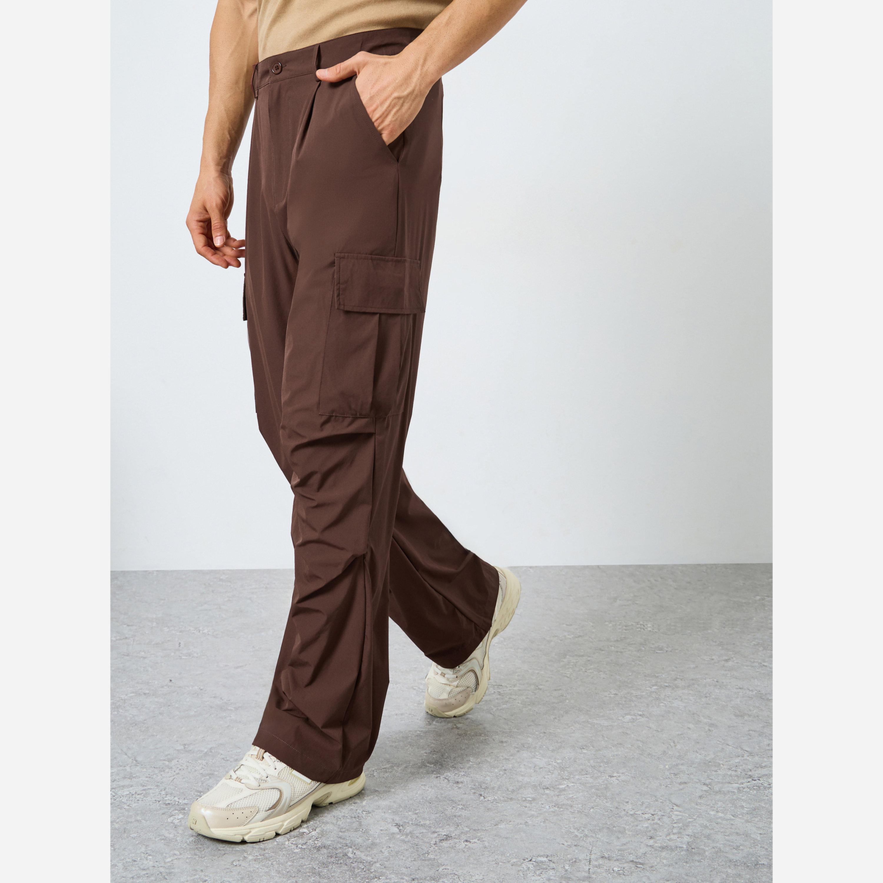 ستايلي - بنطال كارغو رجالي مقاس واسع قصة مستقيمة-men-clothing-bottoms-trousersandchinos-trousers-image-1