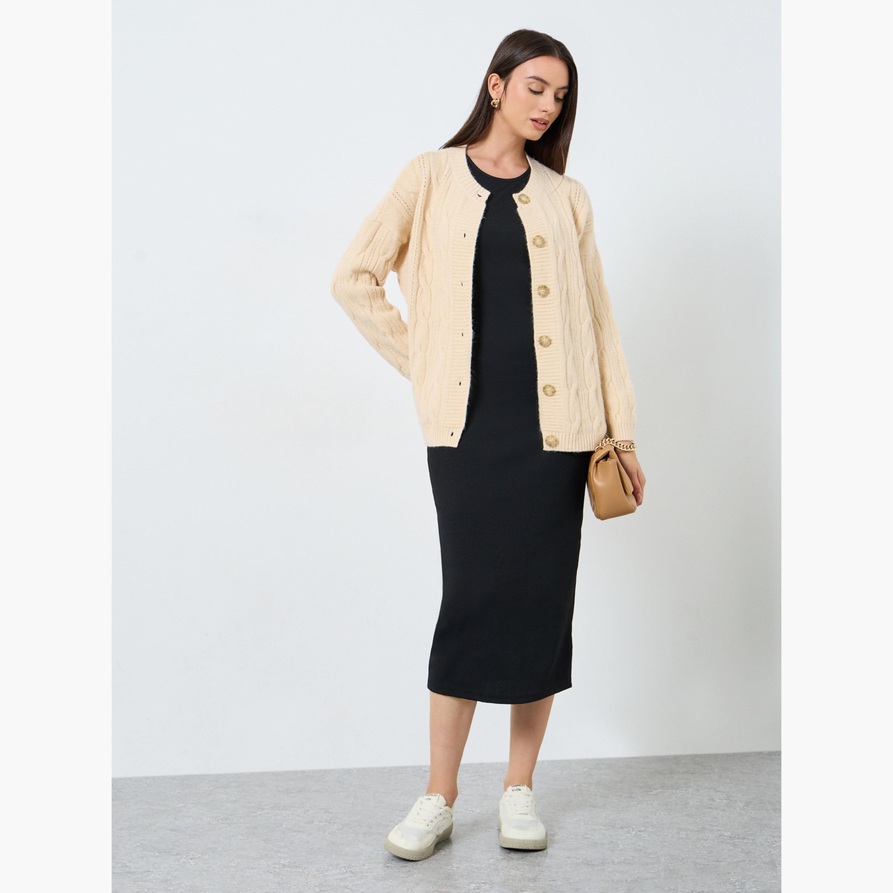 ستايلي - كارديغان كابل بلون بيج-women-clothing-cardigansandjumpers-cardigans-image-2